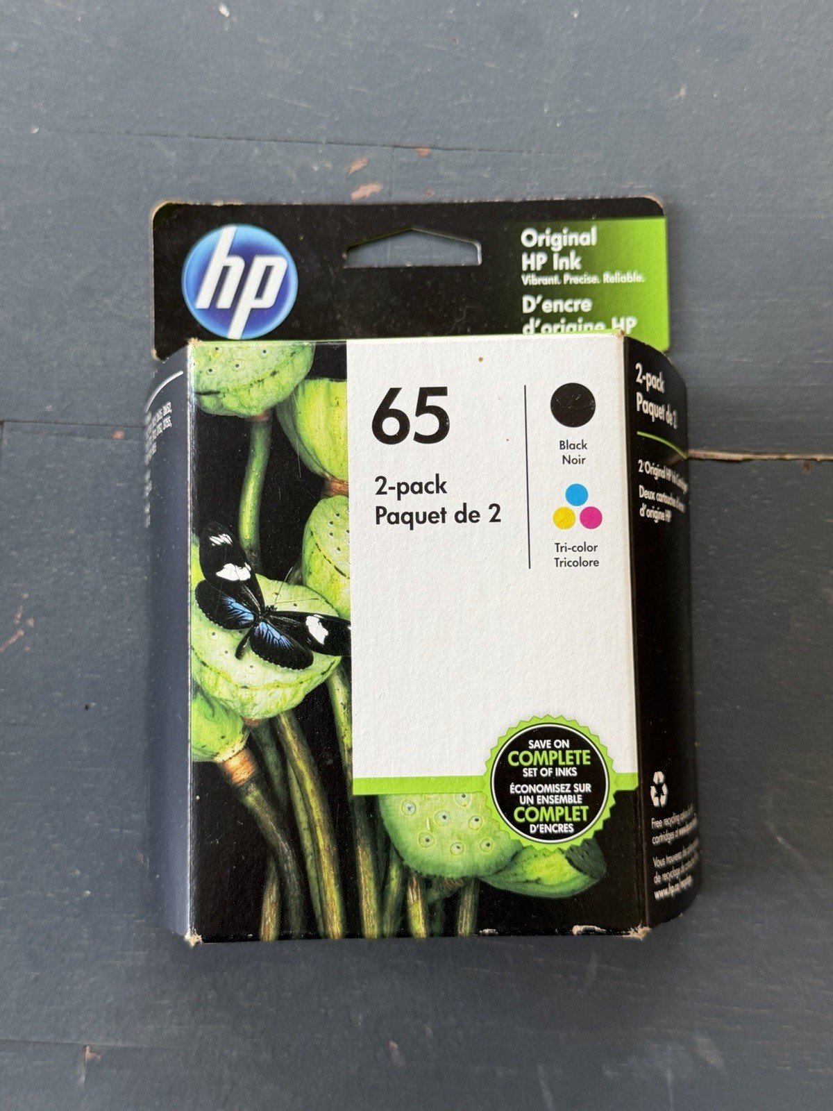 HP 65 Combo Ink Cartridges 65 Black Color (NEW IN SEALED BOX) 08/2021