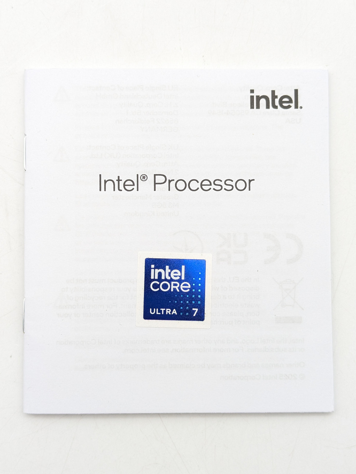 Intel Core Ultra 7 265K 3.9GHz 20-Core CPU Processor LGA 1851 | BX80768265K