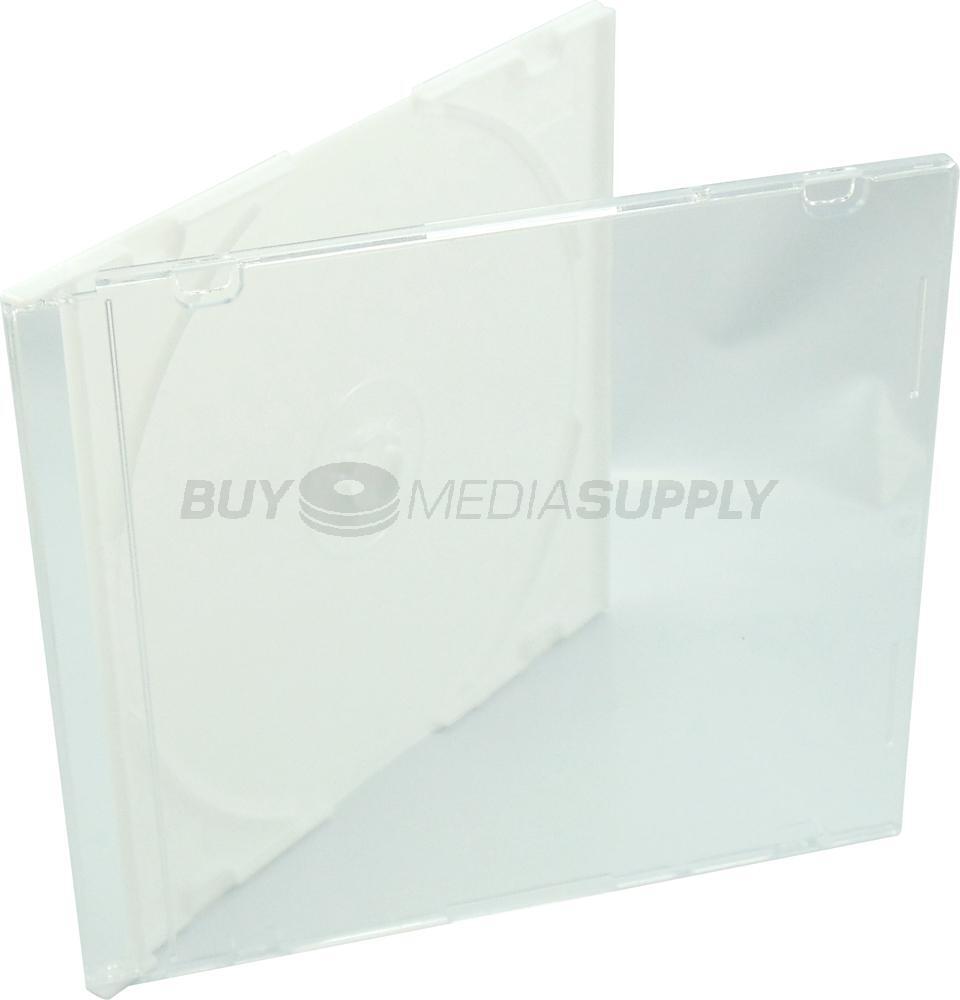 5.2mm Slimline White Color 1 Disc CD Jewel Case Lot