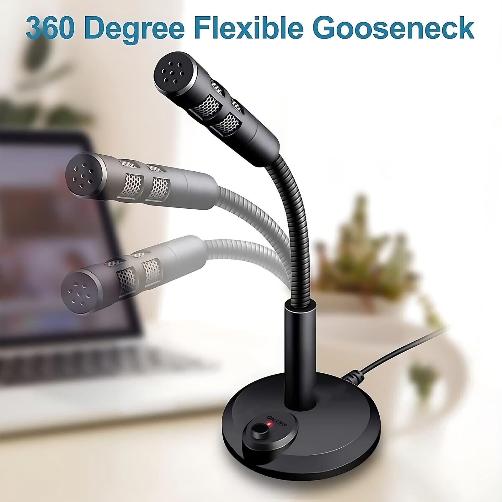USB Computer Microphone,Plug and Play Desktop PC Laptop Microphone with Mute