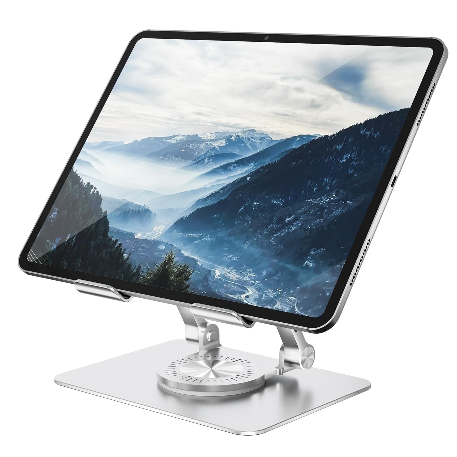 Tablet Stand Adjustable with 360° Swivel Base Aluminum Tablet Stand Holder fo…