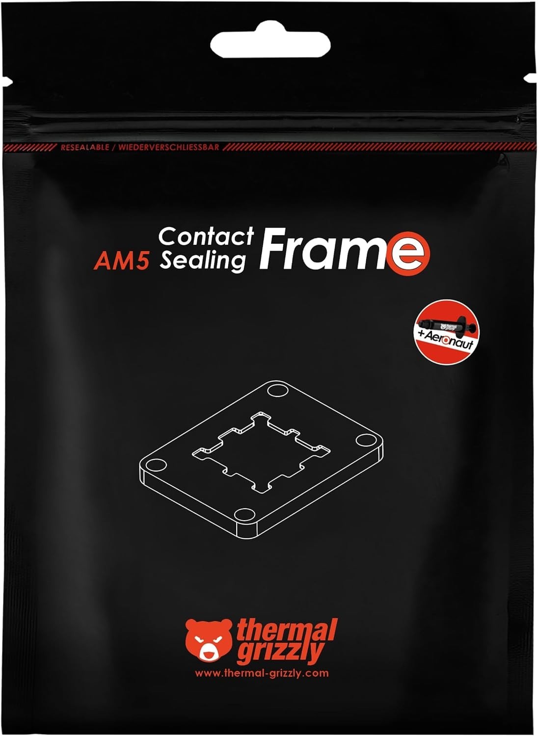 Thermal Grizzly AM5 Contact Frame & CPU Guard for Ryzen 7000 + Aeronaut 1g