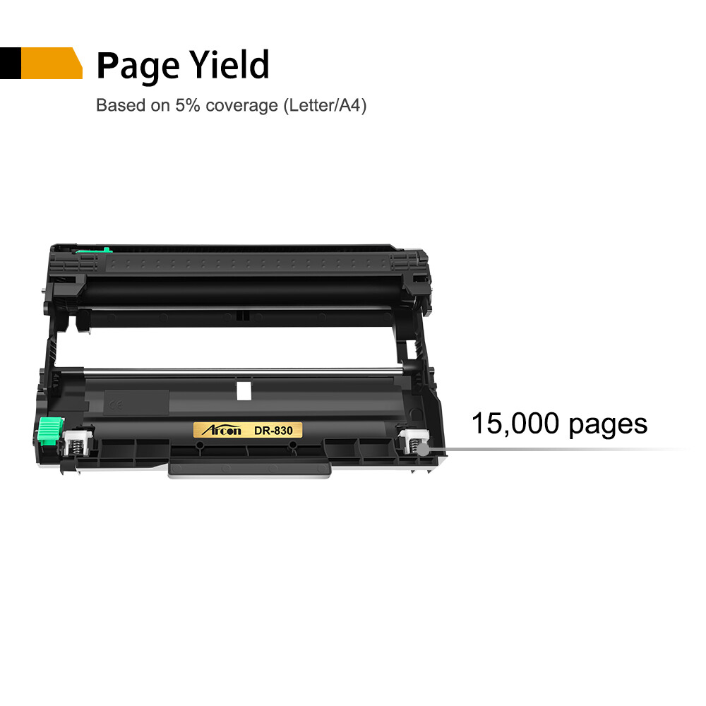 DR830 DR-830 Drum Unit for Brother MFC-L2760DW MFC-L2820DW L2980DW Printer 2Pack