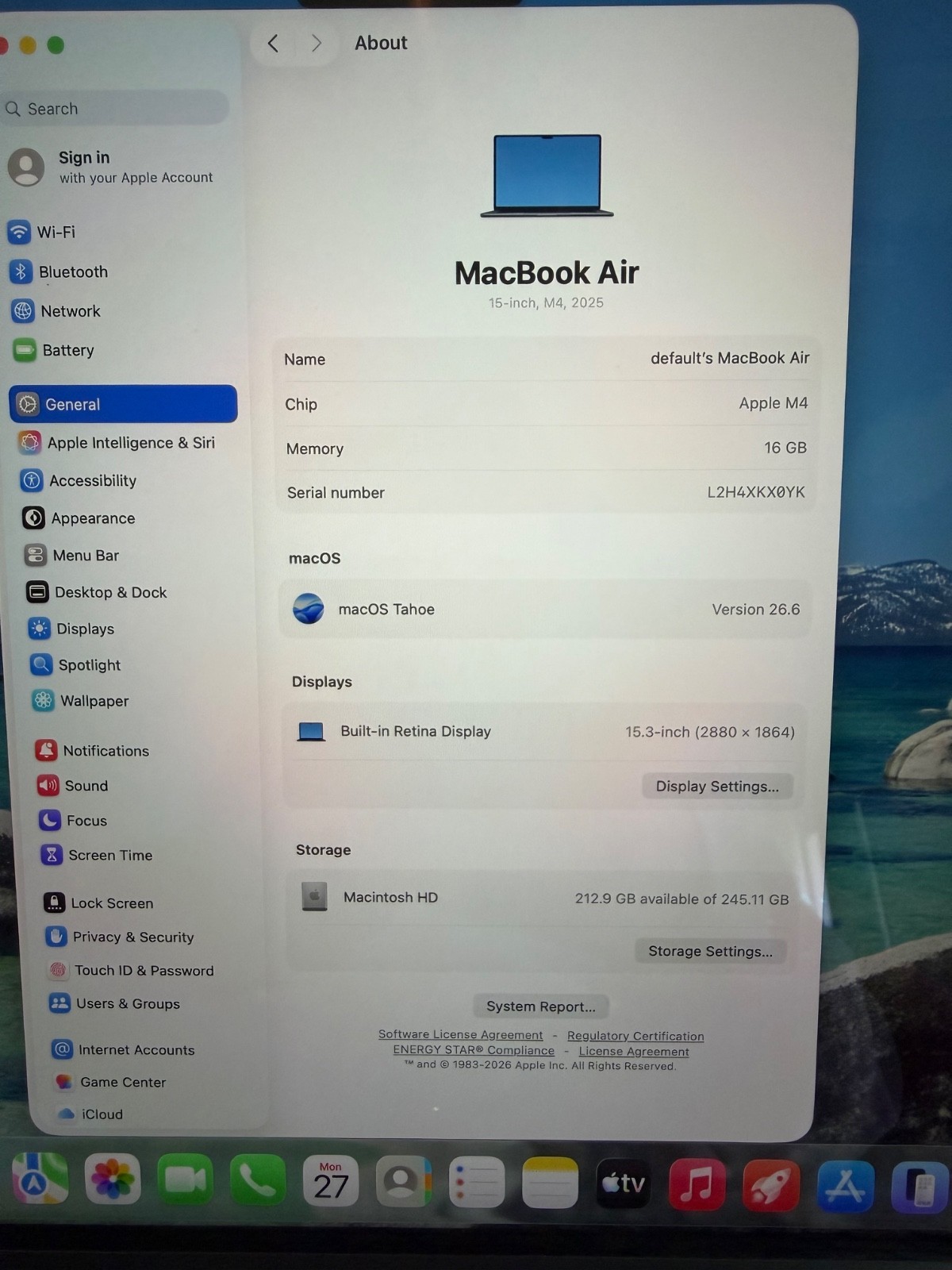 Apple MacBook Air Midnight 2025 M4 15″ 16GB RAM 256GB SSD
