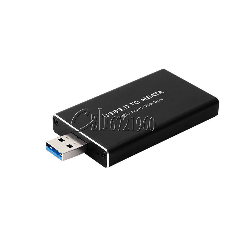 New USB 3.0 to mSATA SSD Hard Disk Box Converter Adapter Enclosure External Case