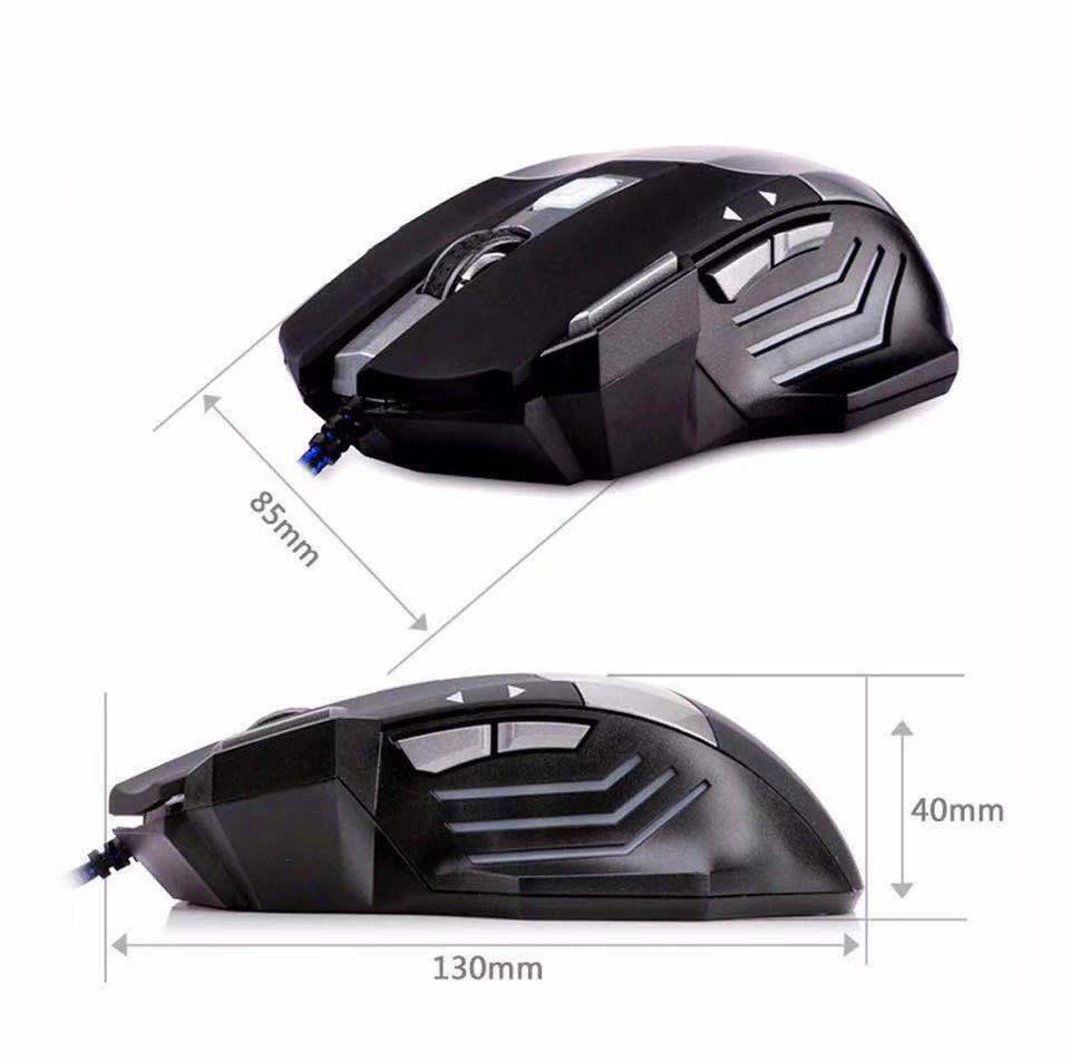 5500 DPI Gaming Mouse 7 Button USB Wired LED Breathing Fire Button Laptop PC