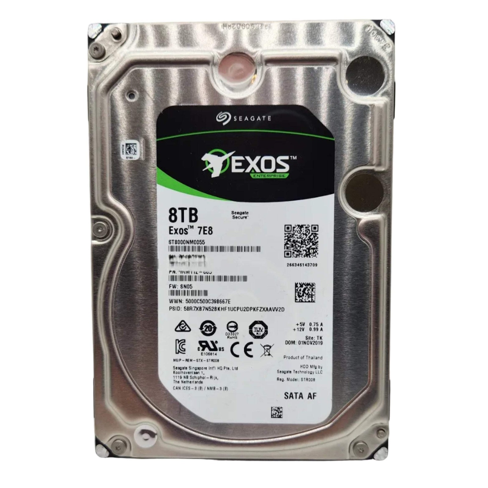 Seagate Exos 7E8 ST8000NM0055 8 TB 3.5″ Hard Drive SATA 6Gb/s 7200 RPM 128MB Cac