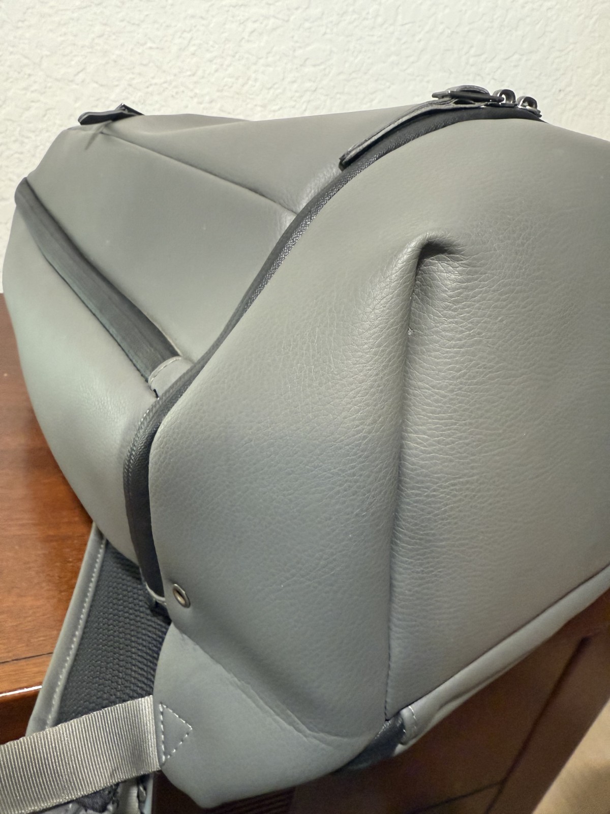 Vessel Signature RARE Embossed B Gray Backpack Premium Synthetic Leather