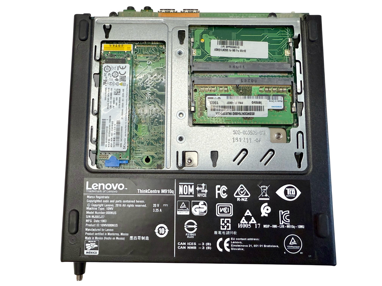 Lenovo ThinkCentre M910q Tiny PC i5-7500T 8GB RAM 256GB NVMe Win 10 Pro – Good