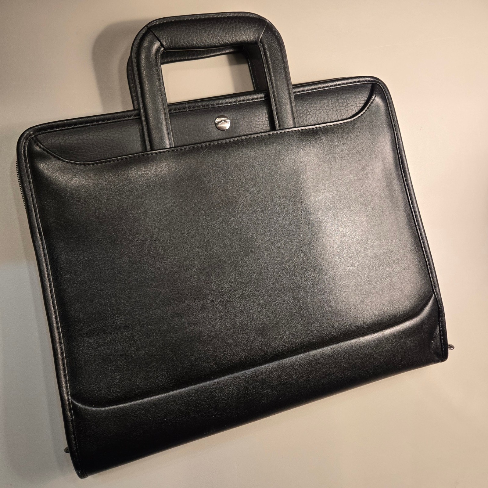 Allant Briefcase Black Synthetic Leather Fits Notebook & Tablet Zipper