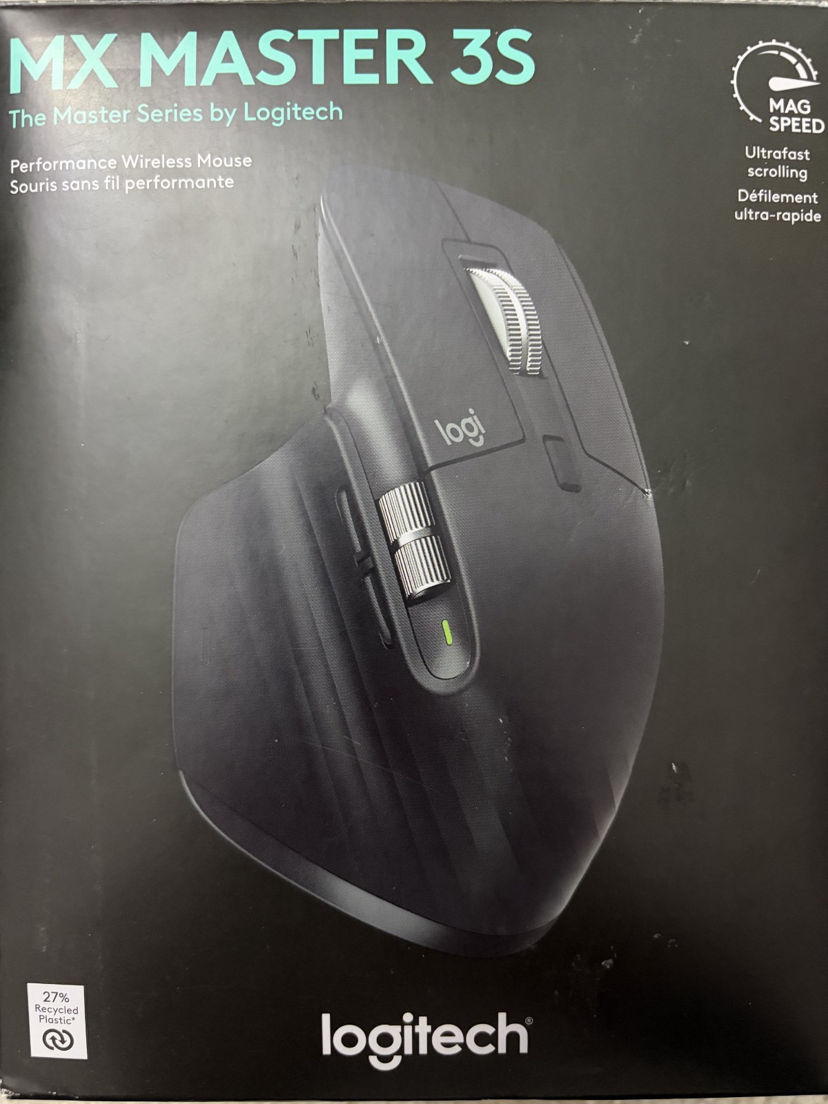 Logitech MX Master 3S Wireless Laser Mouse with Ultrafast Scrolling BLACK