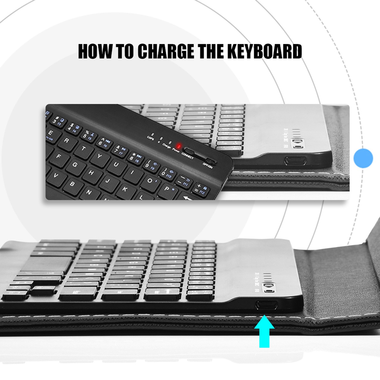 Universal 2-in-1 Keyboard Case for 4.5-6.8″ Phones with Stand & Protective Cover