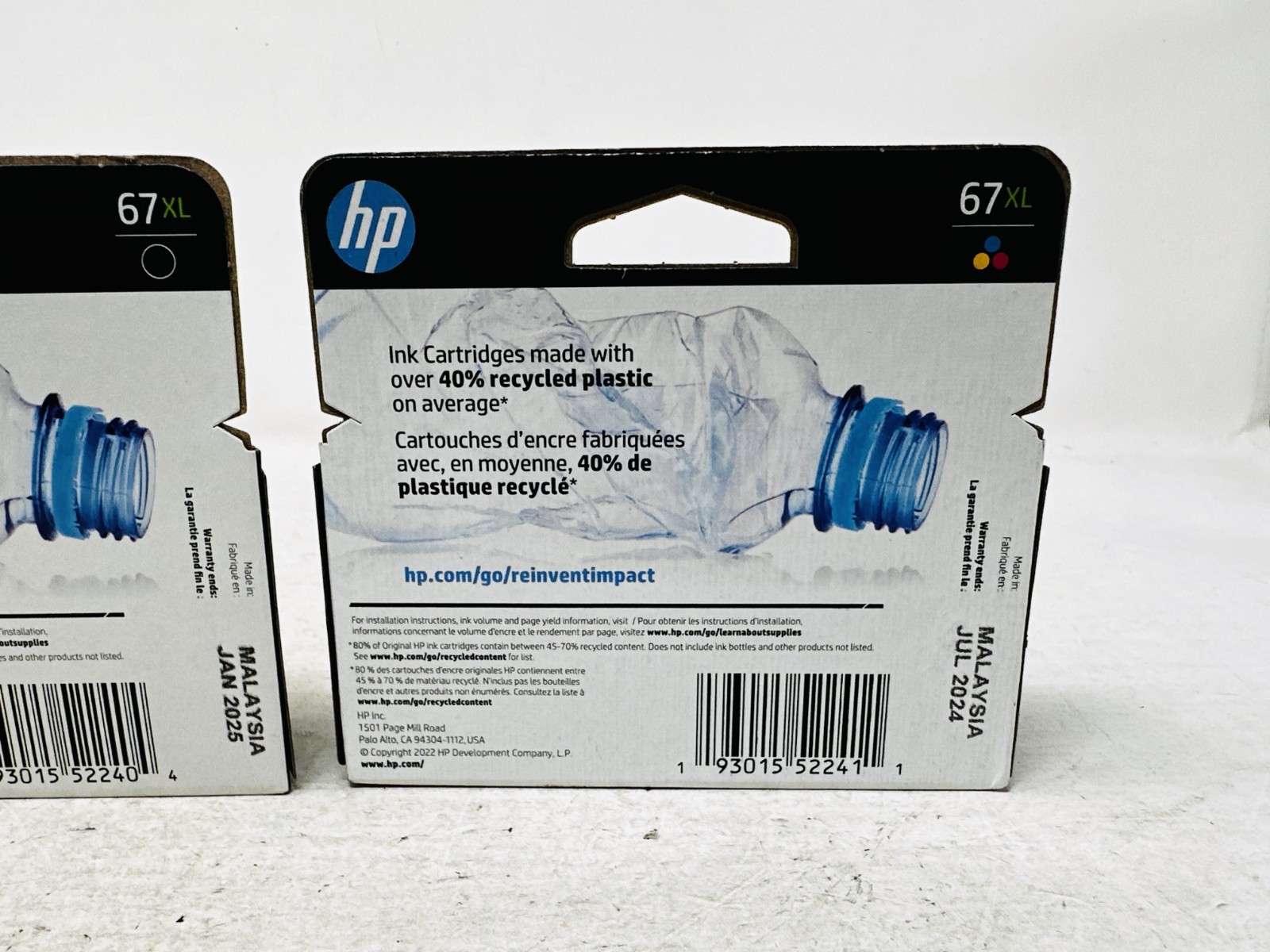 HP 67XL Black & Tricolor Ink Set 3YM57AN, 3YM58AN Sealed – EXP Jul 2024/Jan 2025