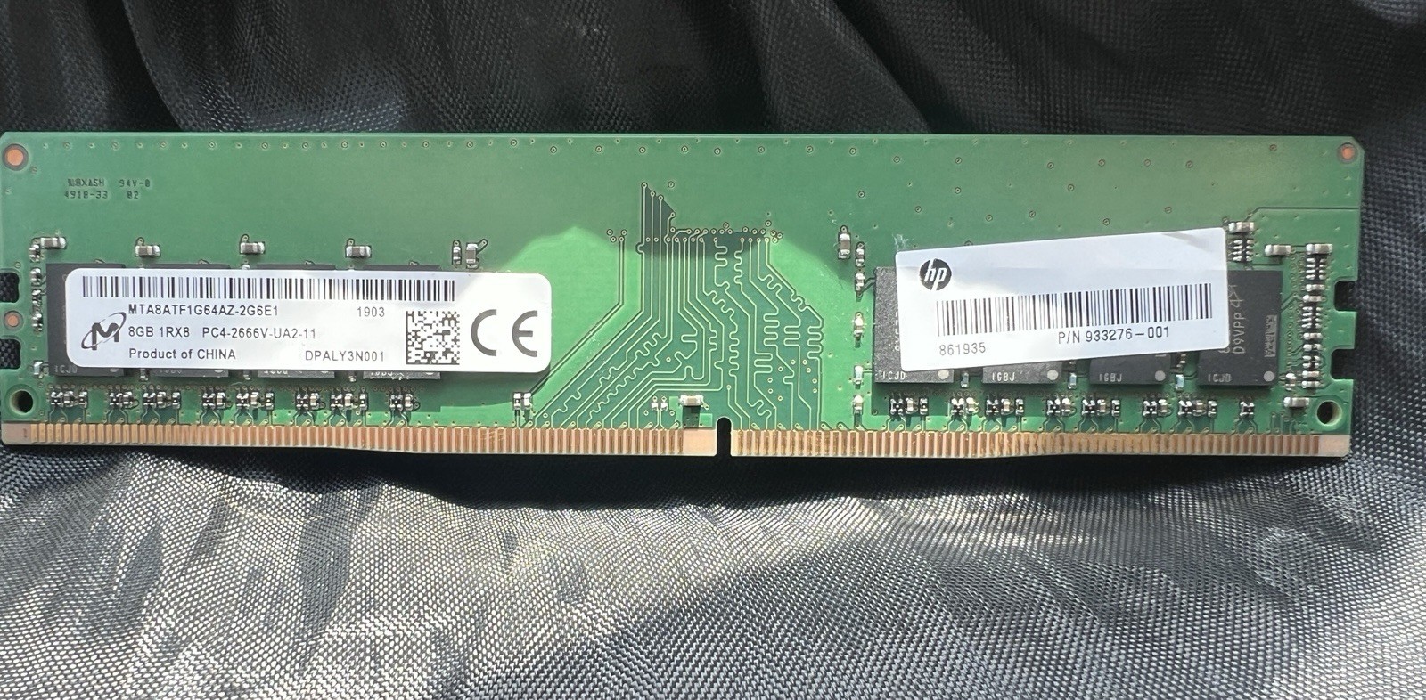 Micron MTA8ATF1G64AZ-2G6E1 Desktop Memory Module 8GB 1Rx8 PC4-2666V-UA2-11