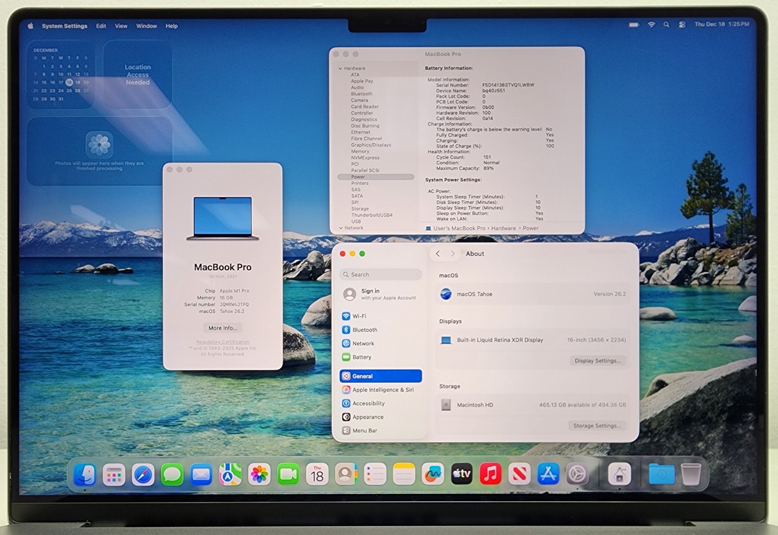 Apple MacBook Pro 2021 16″ M1 Pro 10C/16C 16GB RAM 512GB SSD macOS Tahoe