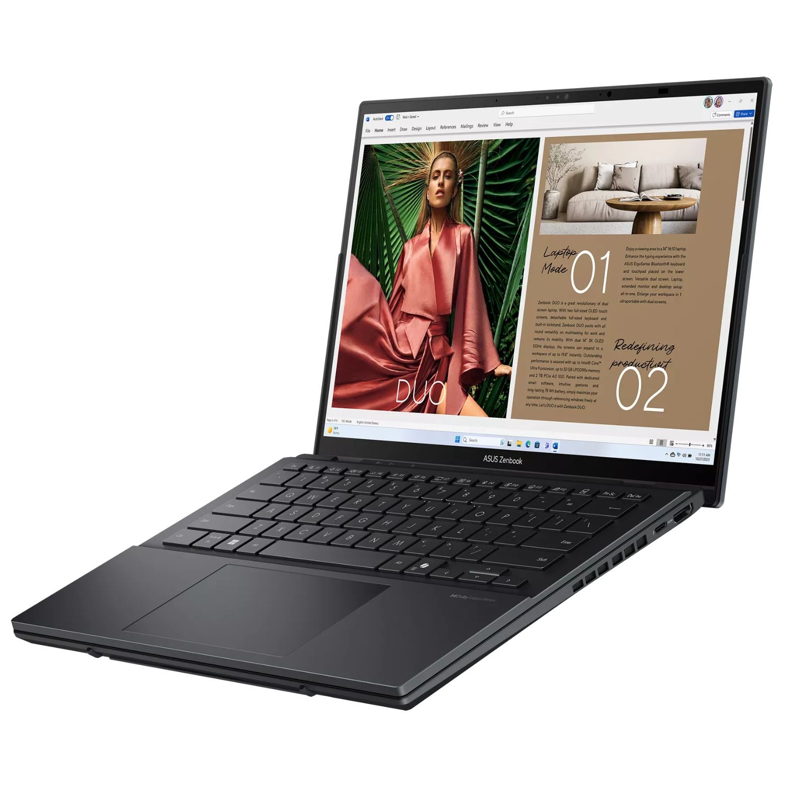 ASUS Zenbook DUO 14″ OLED Touch Intel Ultra 9 185H 16GB 1TB SSD W11H Laptop BK