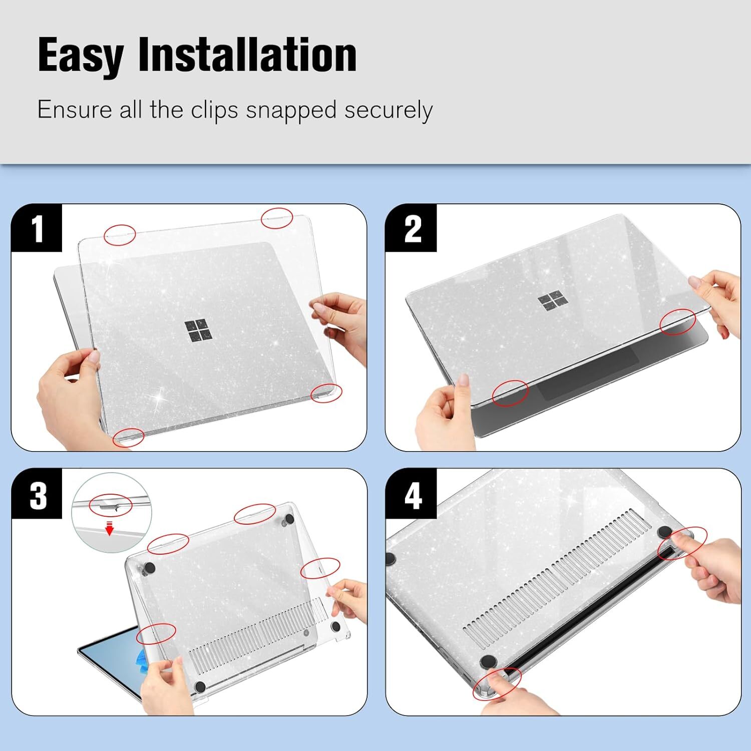 Slim Case for 13.8 Inch Microsoft Surface Laptop 7 2024 (2036) Hard Shell Cover