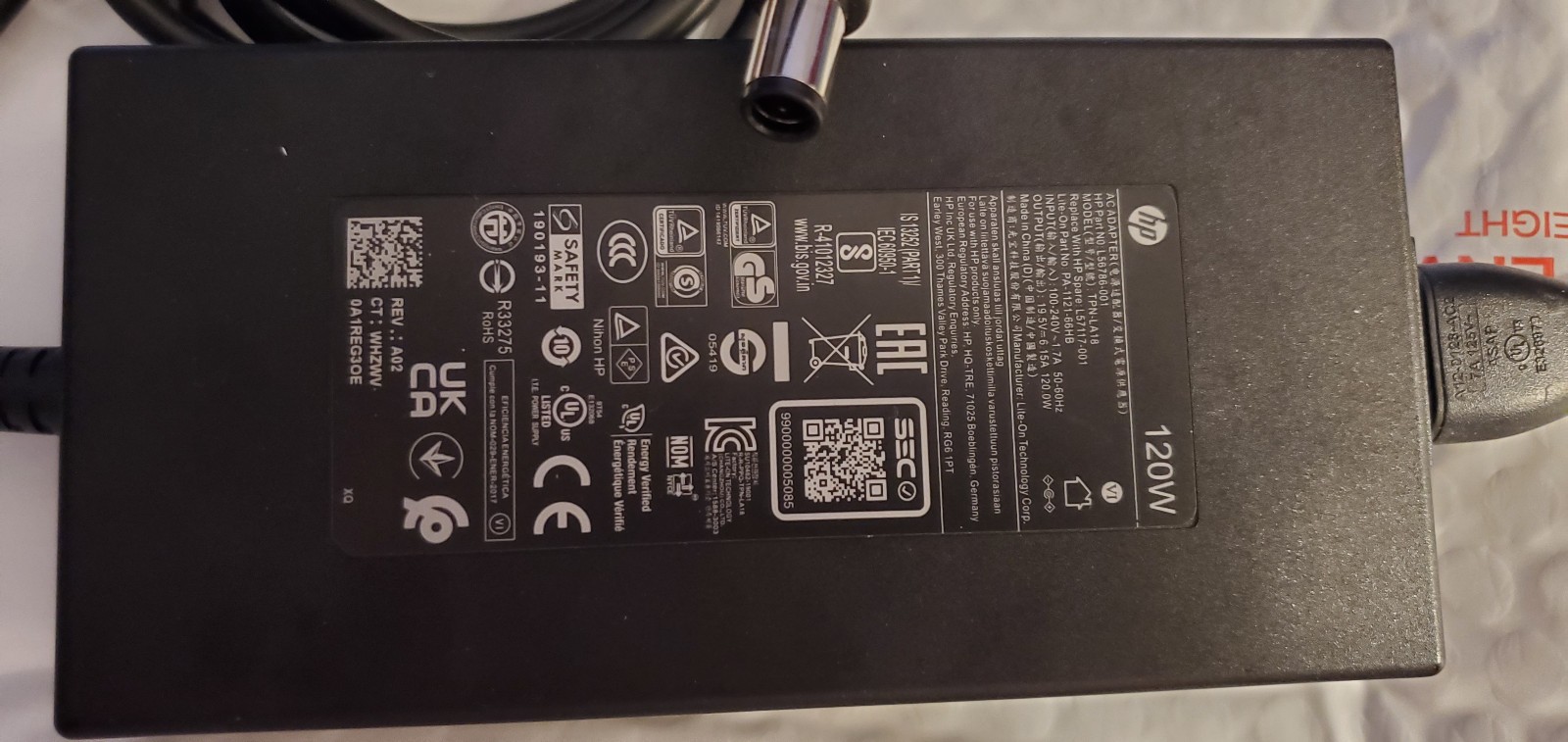 HP Dell laptop Computer PC ac A/C 120W 19.5V 6.15A AC Power Adapter Genuine