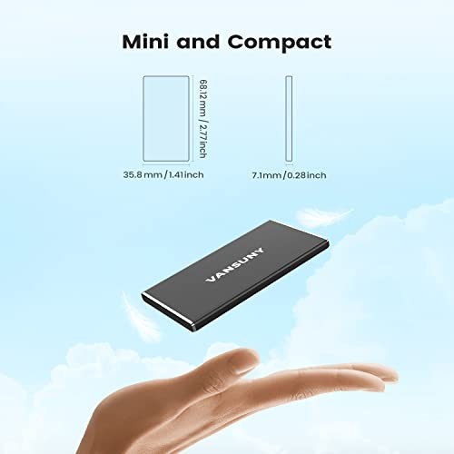 Vansuny 500GB Portable External SSD USB 3.1 450MB/s