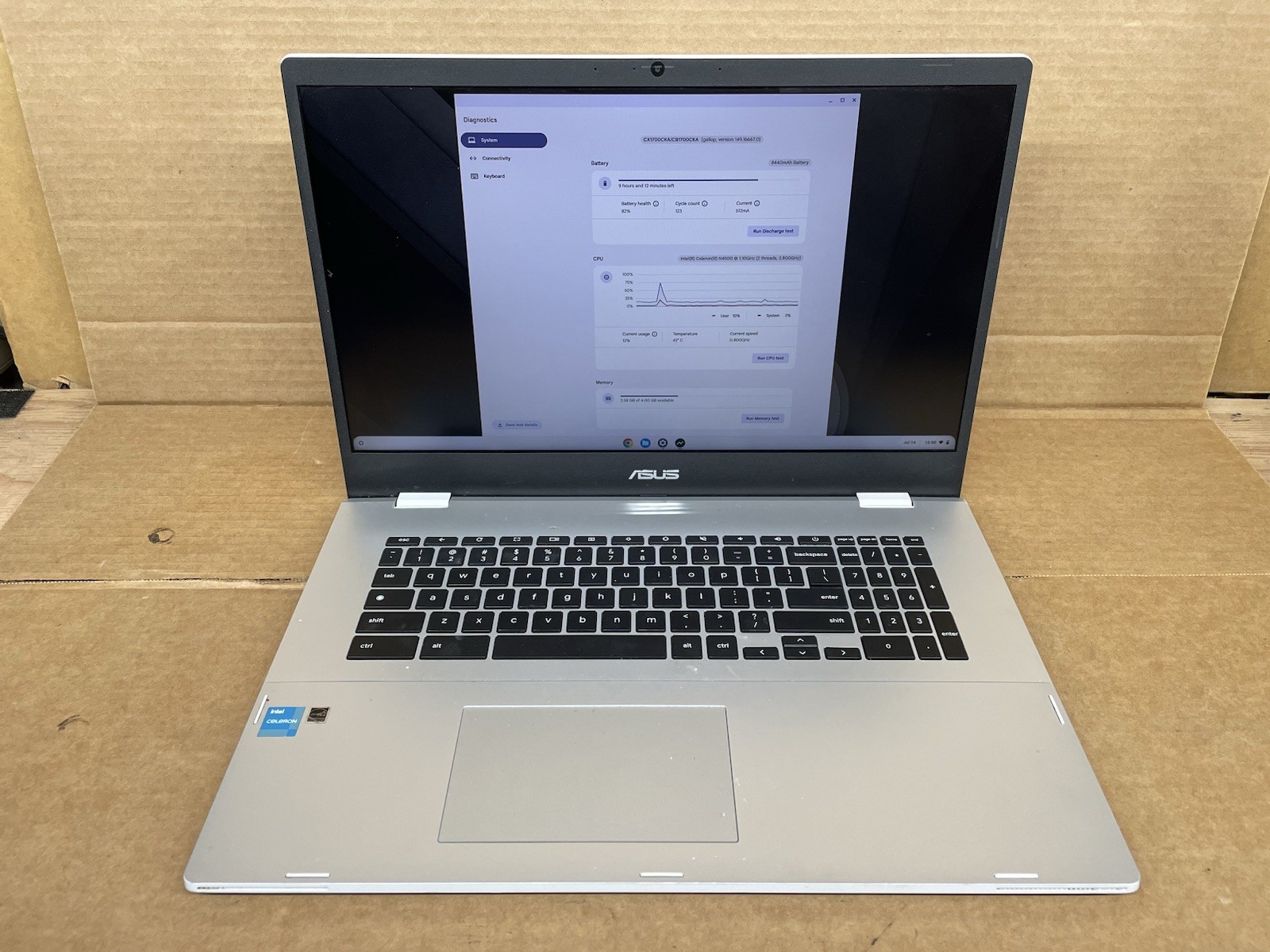 ASUS CXB170CK 17.3″ Chromebook Celeron N4500@1.10GHz 4GB 64GB Chrome OS