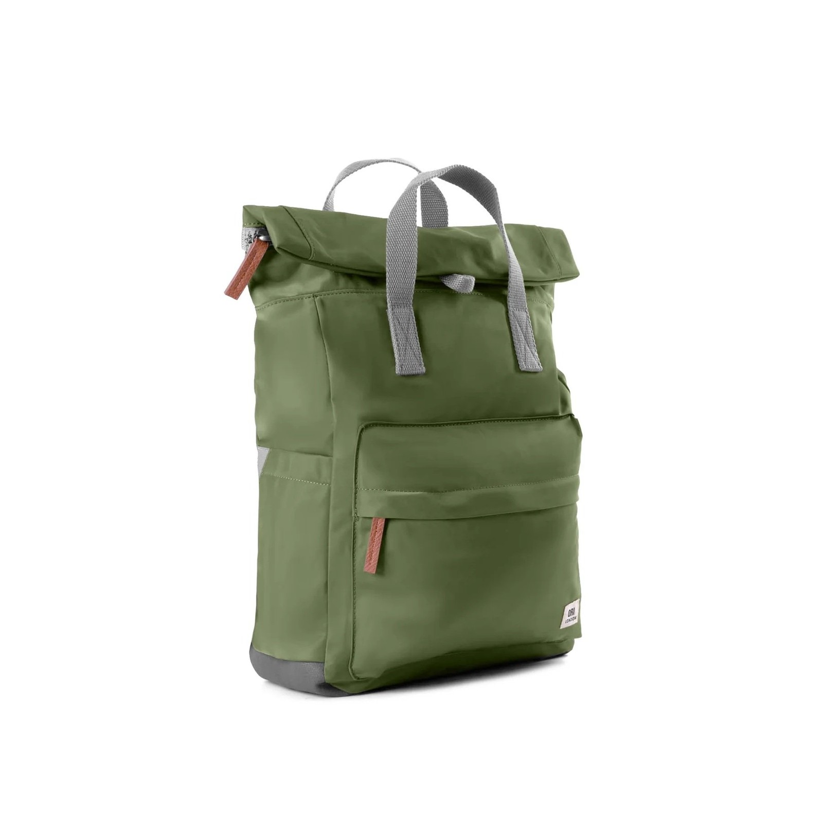 ORI LONDON Travel Backpack – Medium Green Nylon Rolltop Backpack Unisex