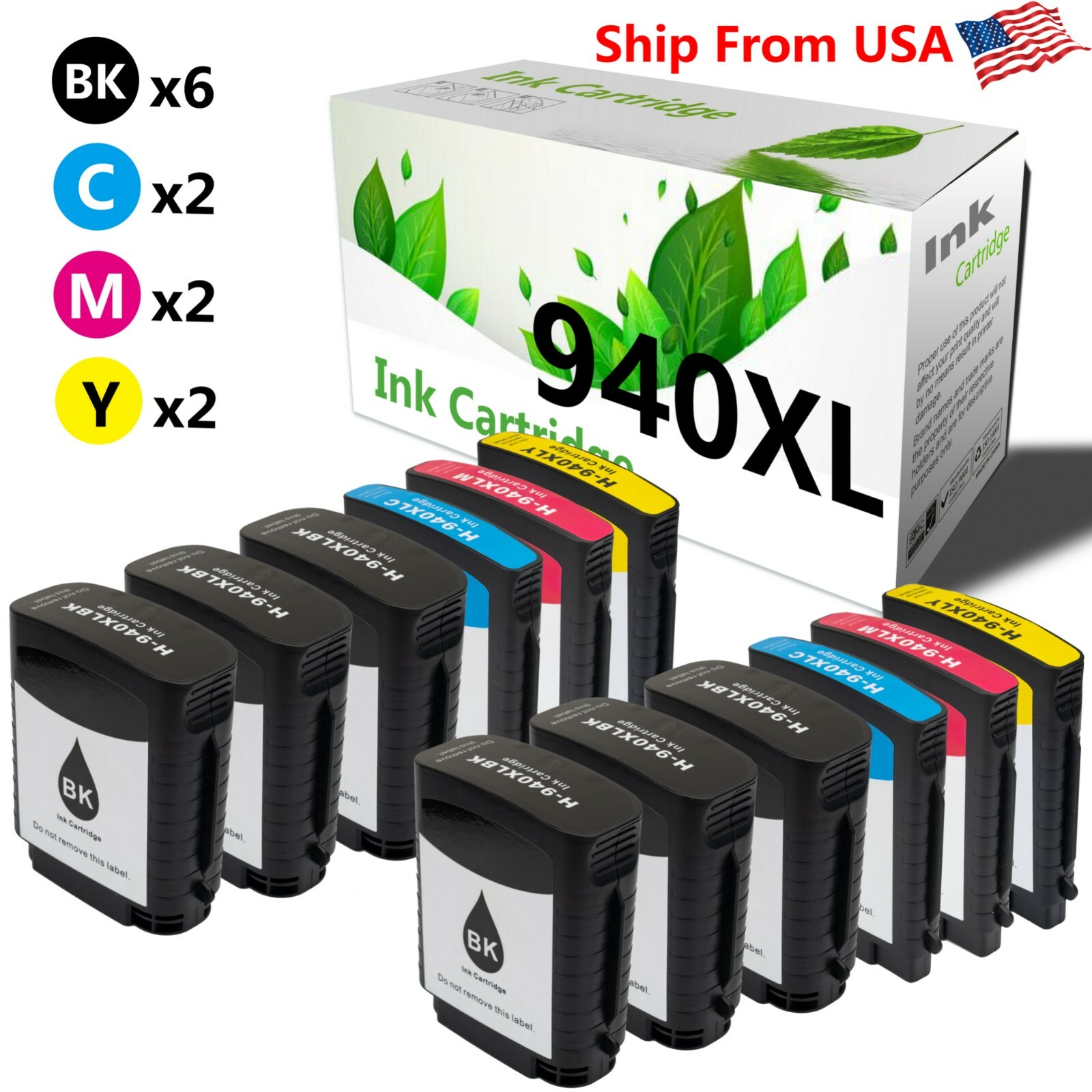 12 Pack 940XL 940 XL Ink Cartridge for HP Officejet Pro8000-A809a ProA811a