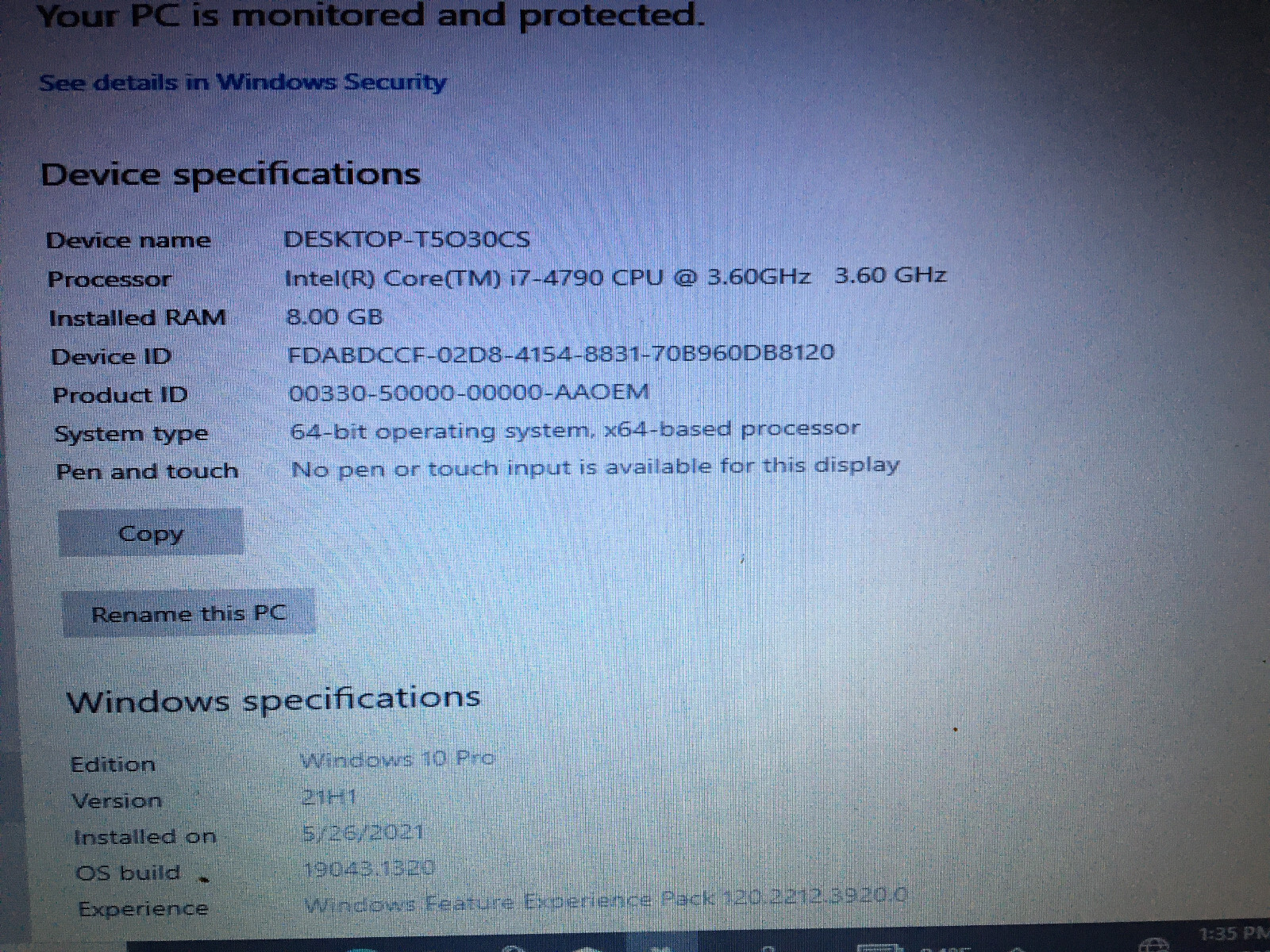 HP EliteDesk 800 G1 TWR – Intel Core i7-4790 3.6GHz 8GB 1TB SSD DVD/RW