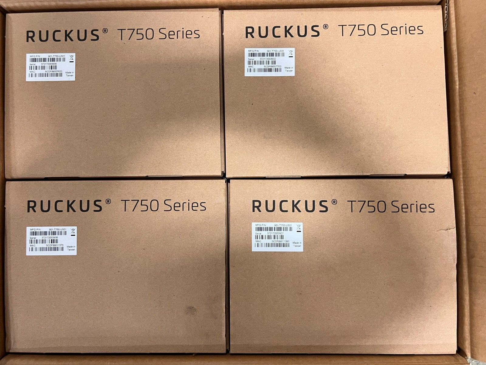 (LOT OF 4) RUCKUS 901-T750-US01 T750 Outdoor Access Point w/ Mounting Kit T750