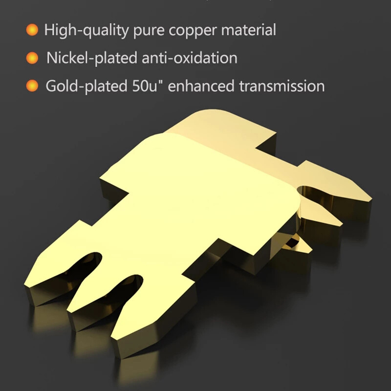 Cat7 RJ45 Pass Through Connectors Gold Plated Shielded for 23 AWG Network Cable