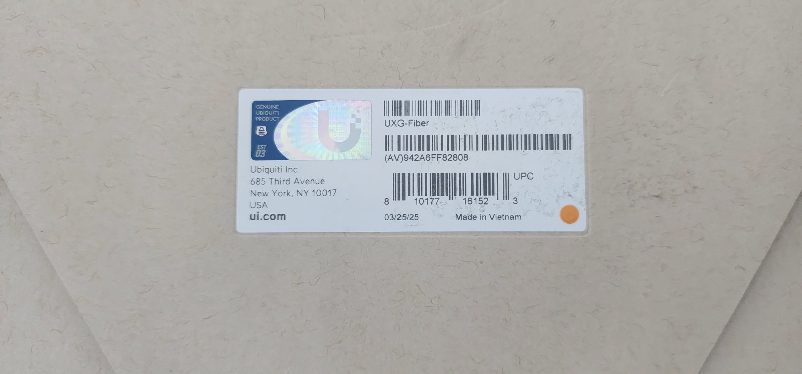 Ubiquiti UniFi Gateway Fiber UXG-Fiber