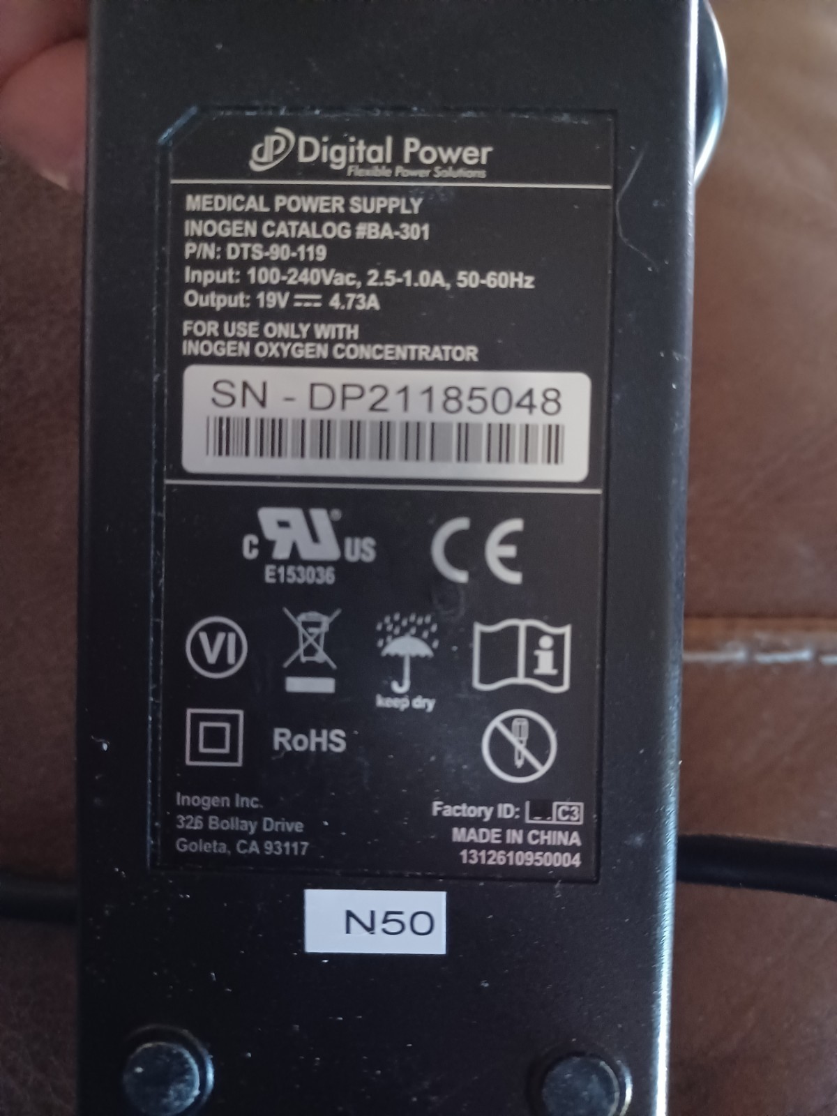 🌟19V 90w 4.7a AC Adapter Battery Charger Power Supply, Inogen One BA-301 BA-303