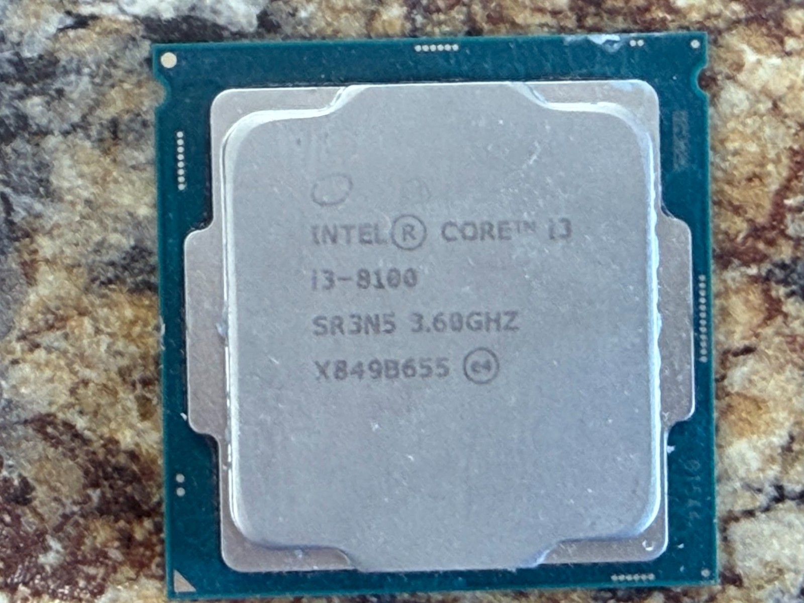 Intel Core i3-8100 SR3N5 3.60GHz FCLGA1151 Desktop CPU Processor