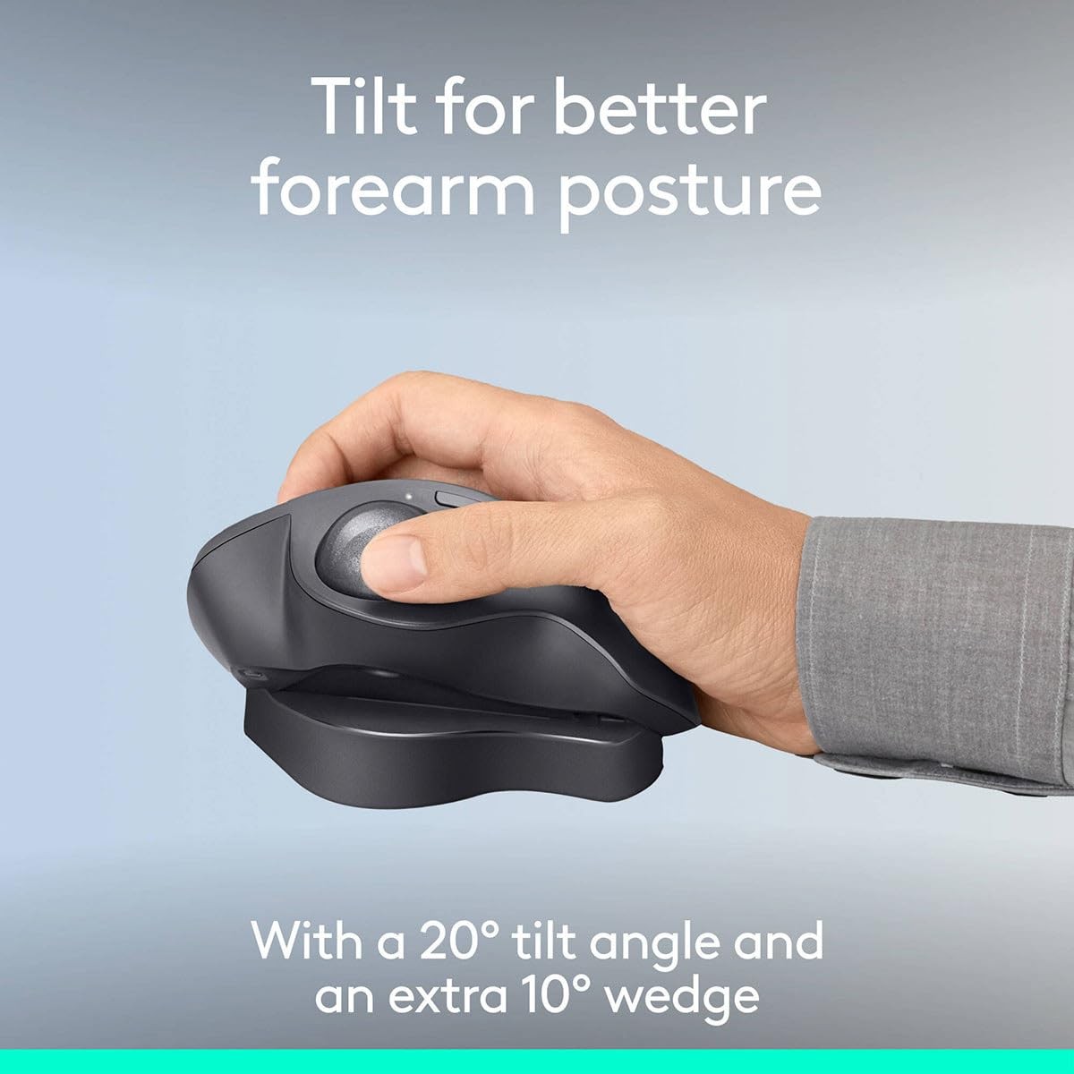 Logitech – MX ERGO S PLUS Wireless Ergonomic Trackball Mouse 910-007247