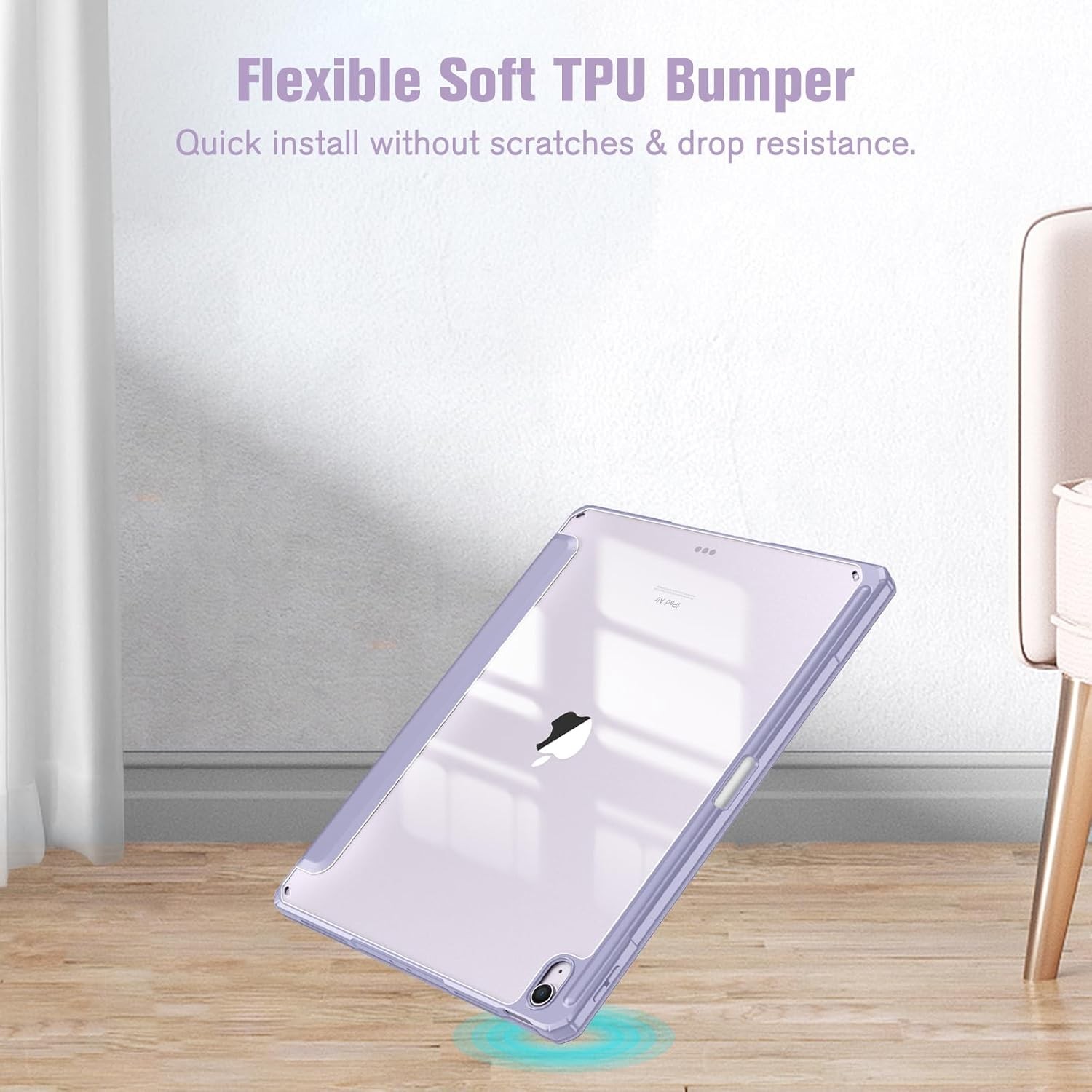 Hybrid Slim Case for iPad Air 13-inch M2 2024 Shockproof Cover Clear Back Shell