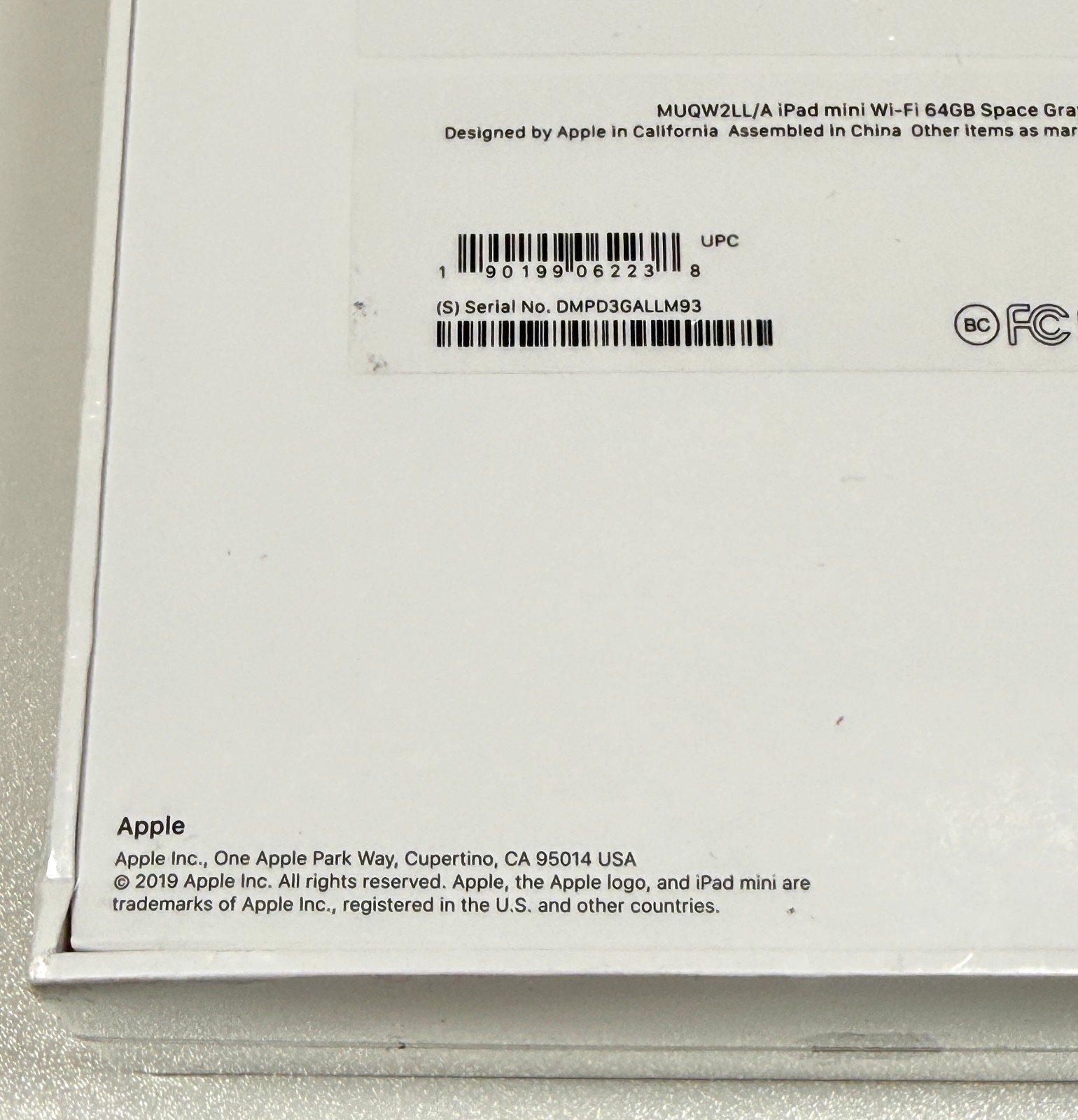 Apple iPad mini 5th Gen. 64GB Wi-Fi Space Gray A2133 iPadOS 13 NEW Sealed