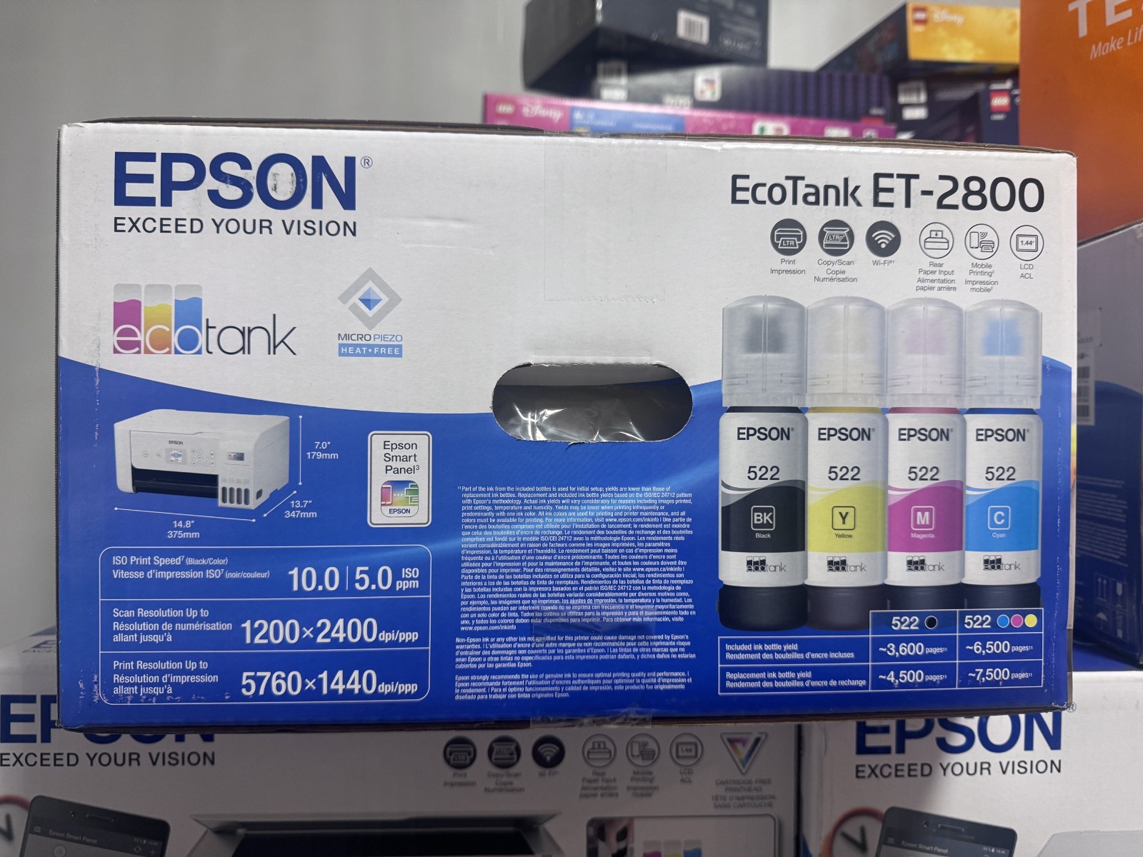 Epson ECOTANK ET-2800 Wireless All-In-One Supertank Color Printer – White