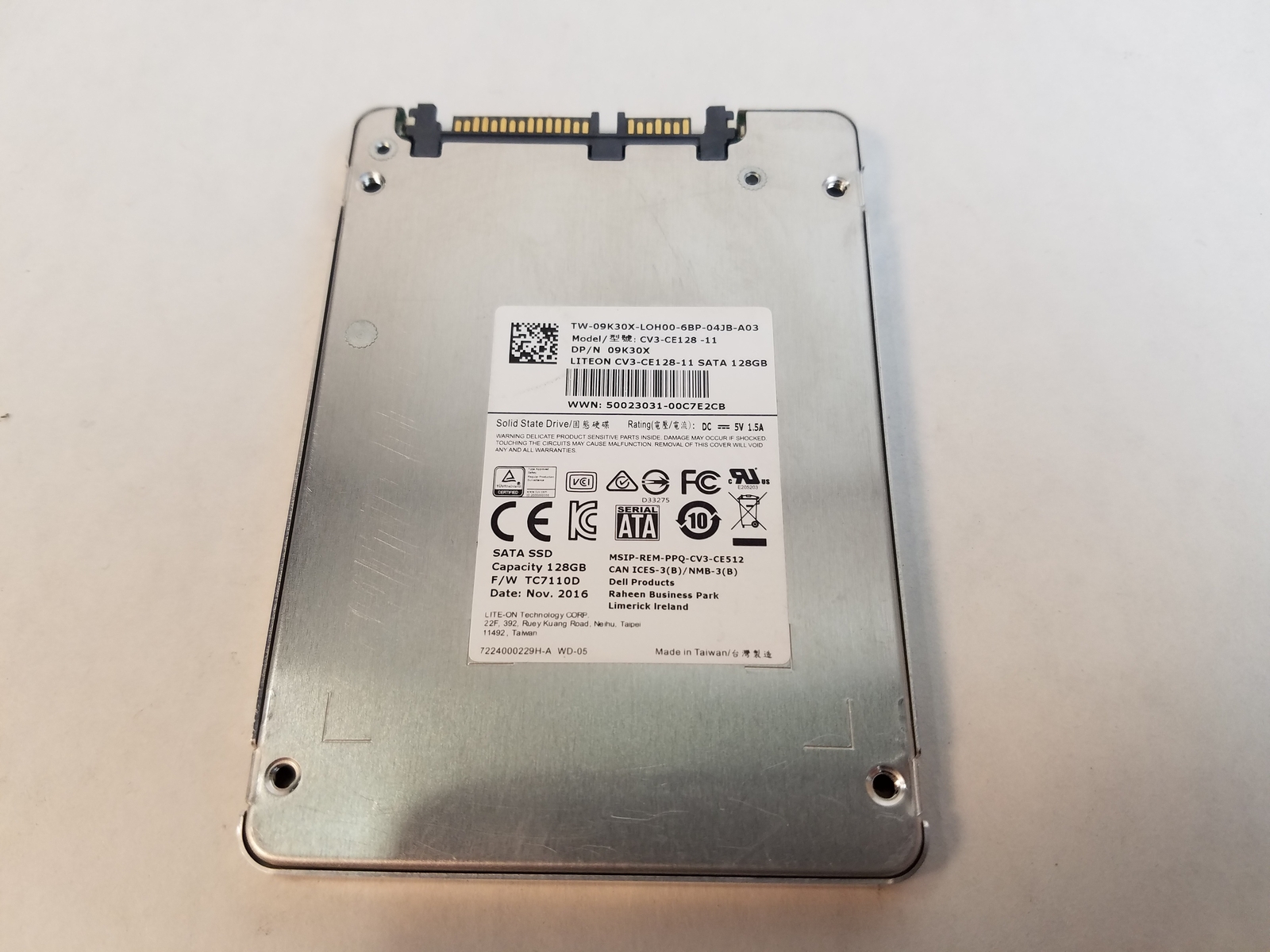 LiteOn CV3-CE128 CV3 Series 128 GB 2.5 in SATA III Solid State Drive