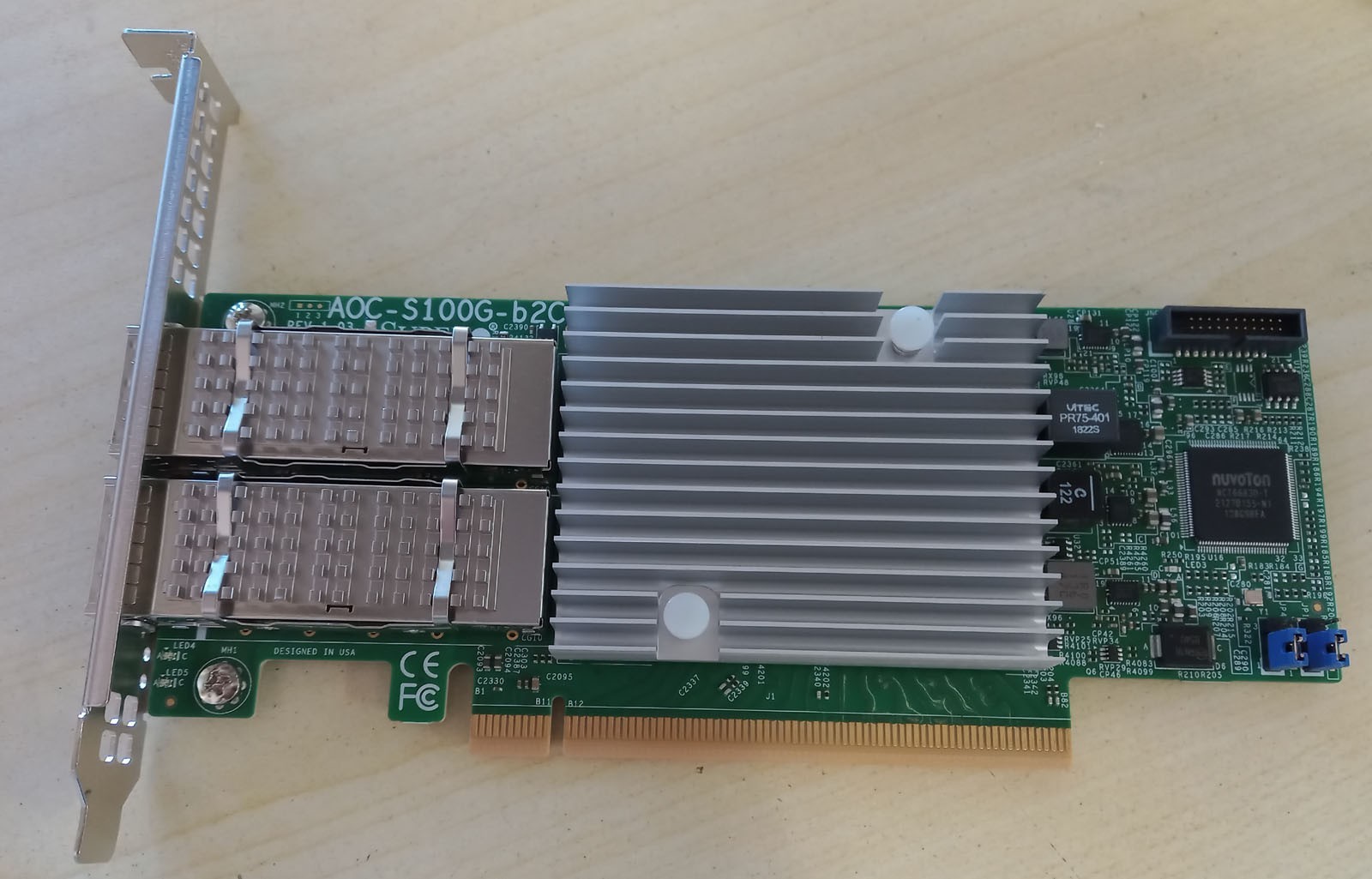 SuperMicro AOC-S100G-B2C PCIe G4 x16 2x 100GbE QSFP28 Broadcom BCM57508