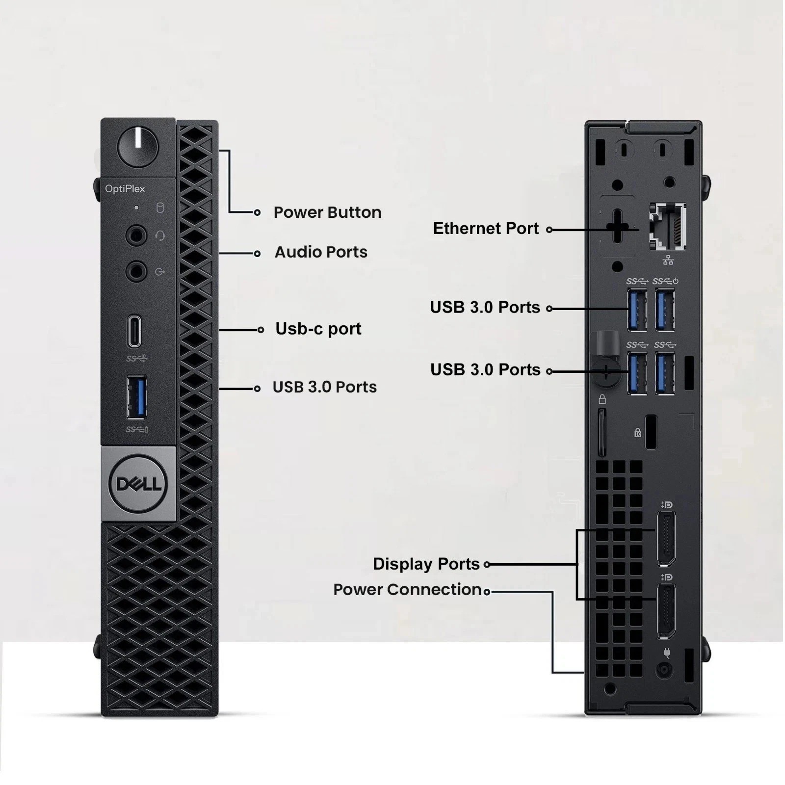 Dell 5060 Desktop Micro PC i7-8th 32GB RAM 1TB NVMe SSD Wireless-KB&M WiFi Win11