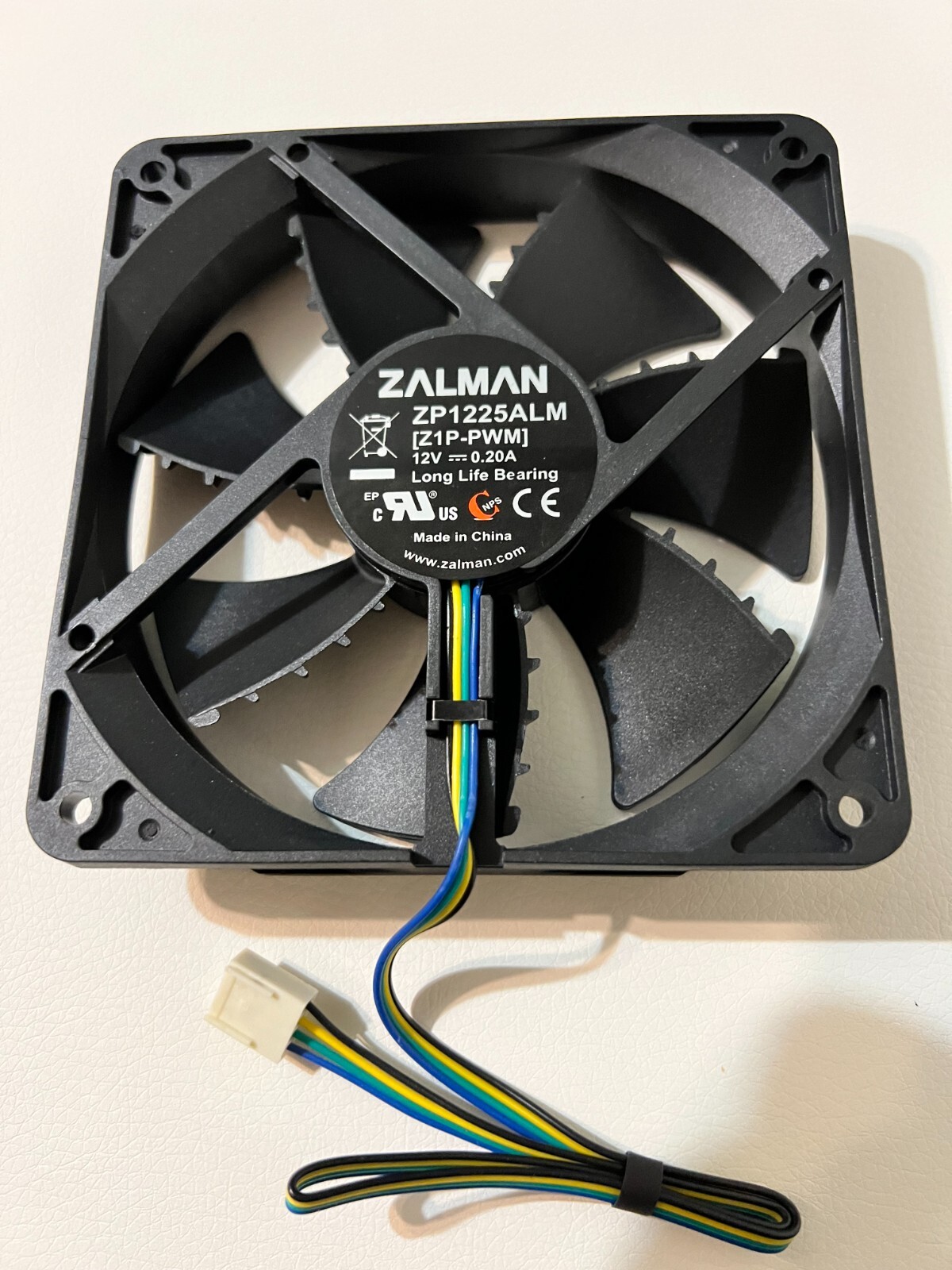 2X Zalman PERFORMA+ 120mm Fan case RADIATOR 4 Pin PWM 12V 0.20A,ORIGIN