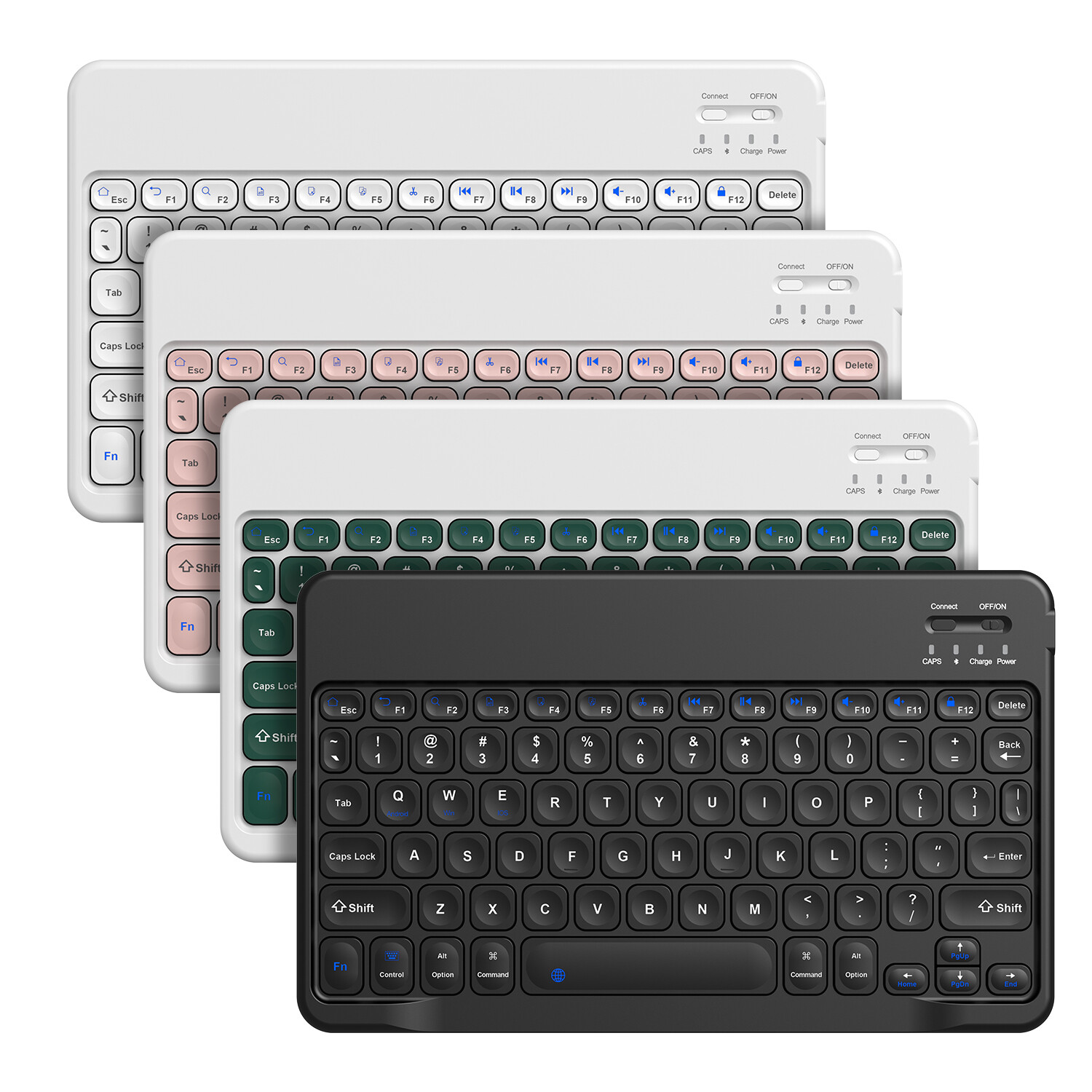 Wireless Bluetooth Keyboard For Windows Android iOS PC Phone Tablet Universal US