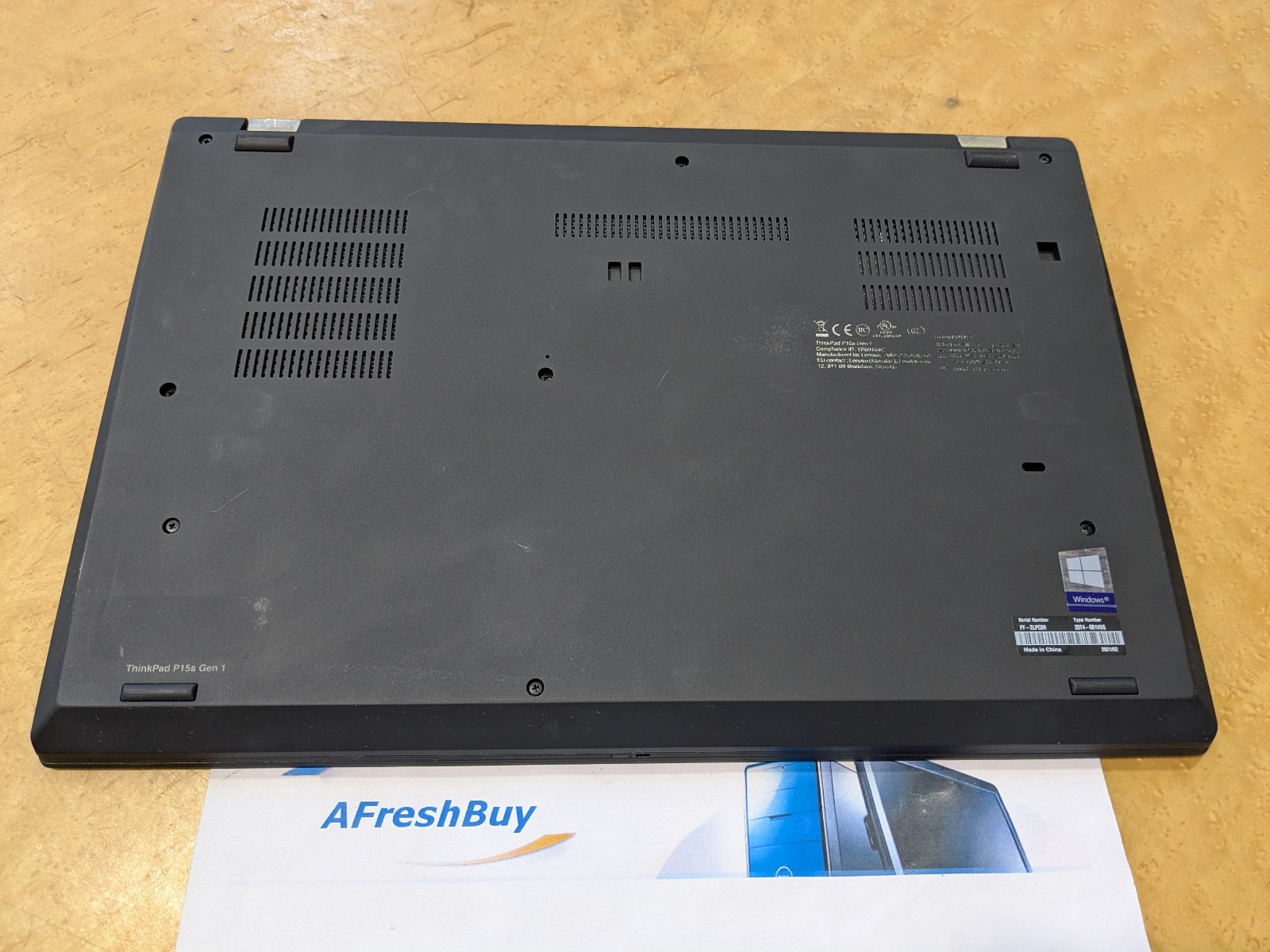 Lenovo Thinkpad P15s G1 i7-10510U 1.8GHz 16GB Ram 256GB SSD P520 GPU No OS/AC #3