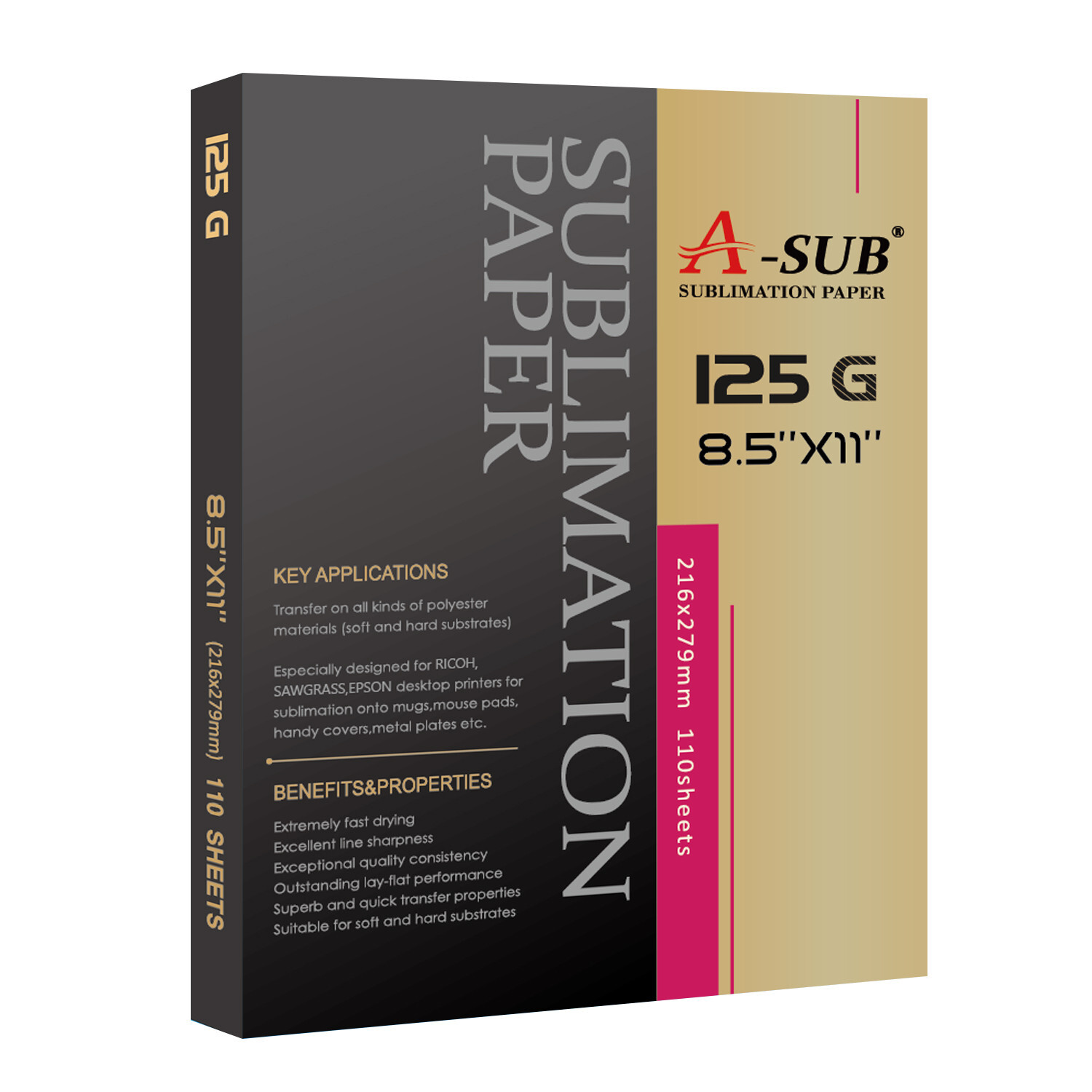 Bundle A-SUB Sublimation Paper Sublimation Ink for Epson Ecotan 502 522 542 F170