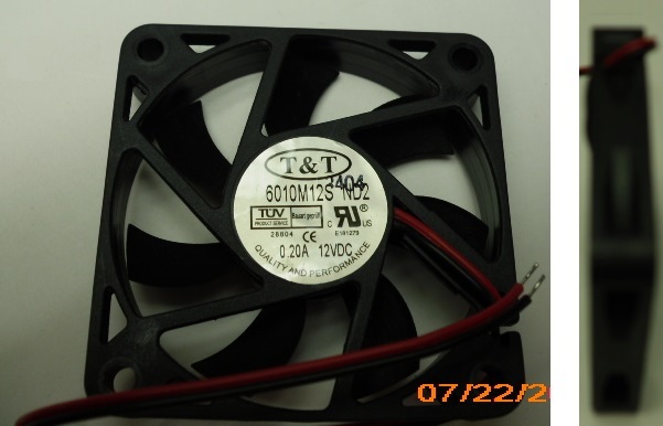 Lot10pk/pcs 2.3″in/60mm*10mm T&T 6010M12S-ND2 12VDC/12V/9V Fan 2wire tinned 6010