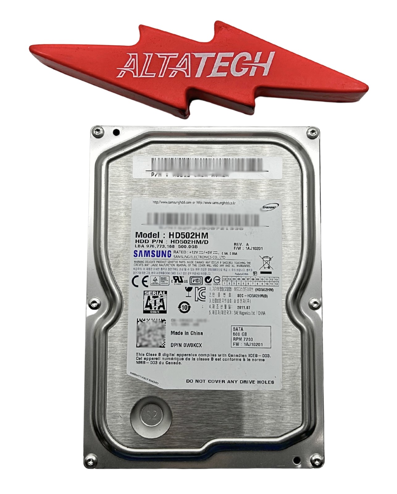 Dell W0KCX 500GB 7.2K SATA 3.5 inch 6G Samsung Hard Drive