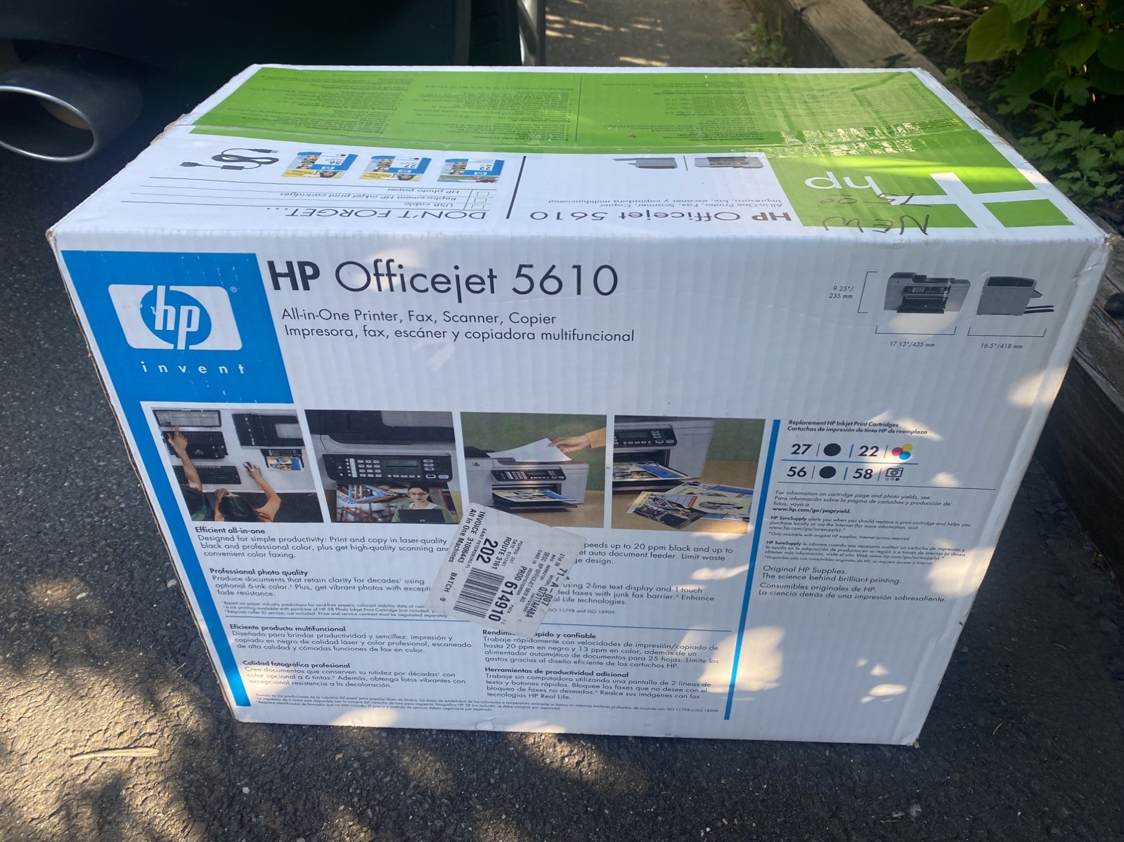 HP Officejet 5610 All-In-One Inkjet Printer Scanner Copier Fax New In Box Sealed