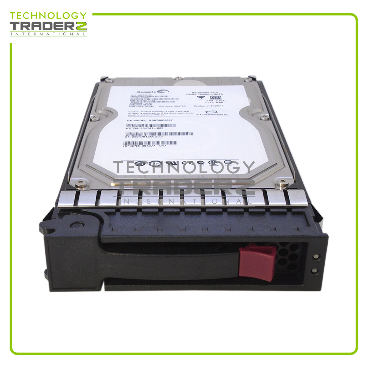 HP 750GB 7.2K SATA 1.5G 3.5″ HDD 432341-B21 432401-002 454141-003 W/ Tray
