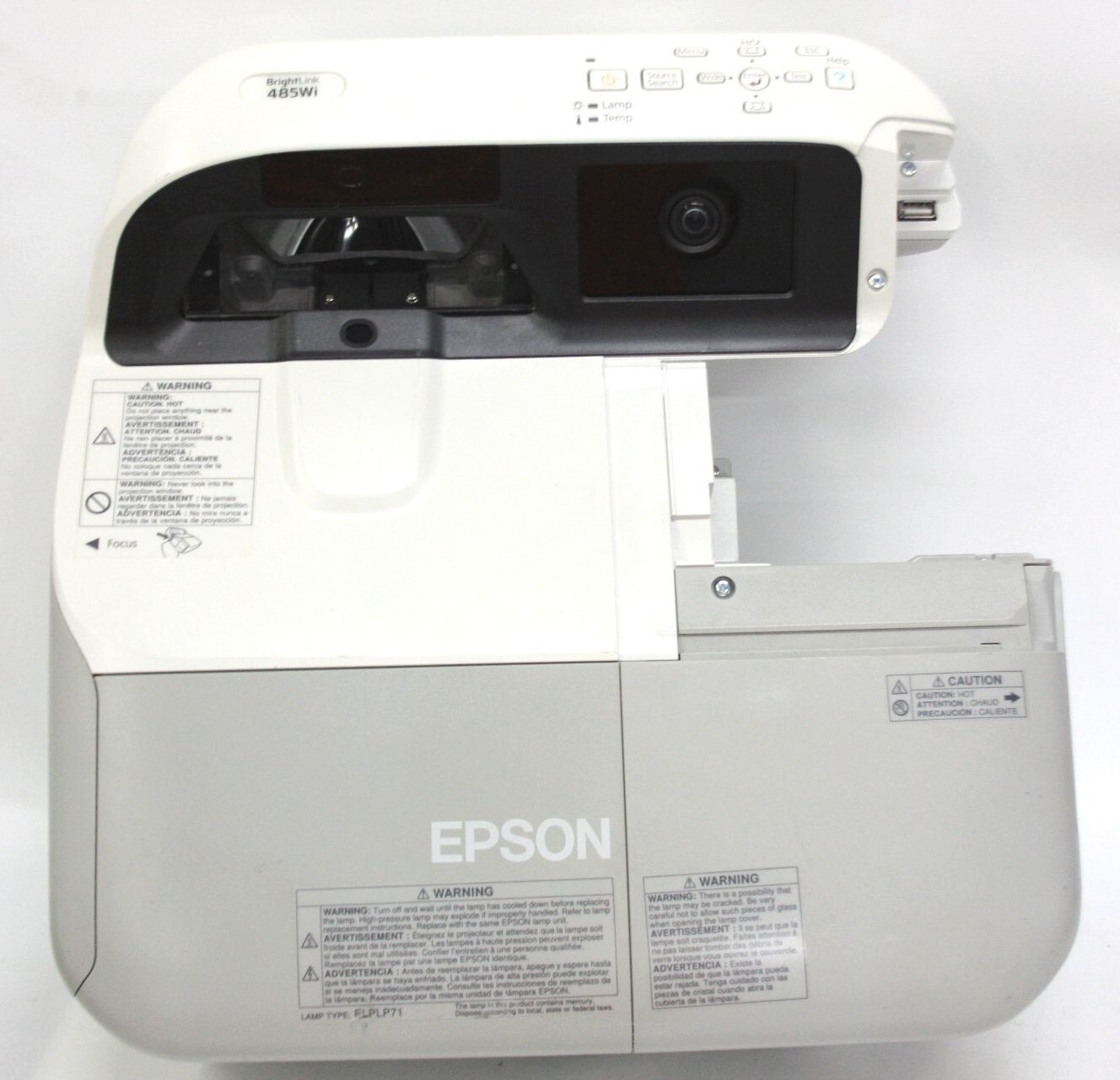 Under 1800 Hours * Epson Brightlink 485Wi Projector * Ultra Short Throw WXGA