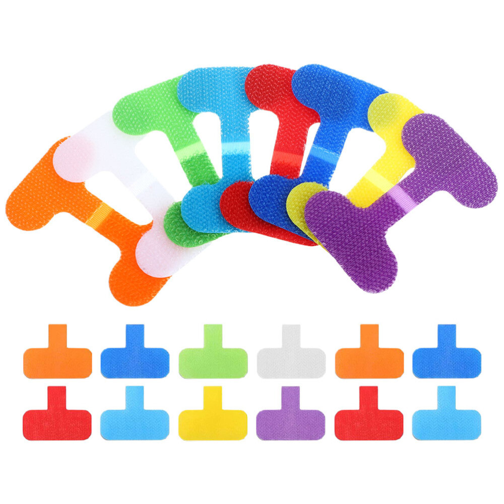 20PCS Nylon Cable Labels Reusable Core Cable Tags Wraps Flexible Cable Organizer