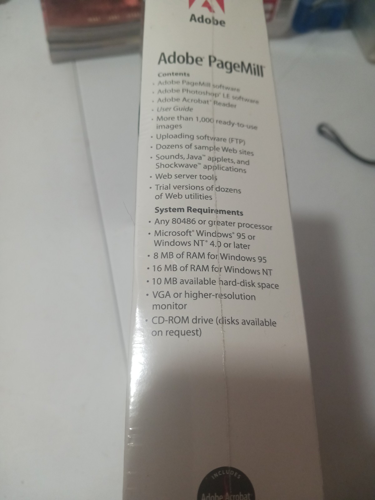Adobe Pagemill Version 2.0 for Windows 95 Windows NT 4.0 New Sealed